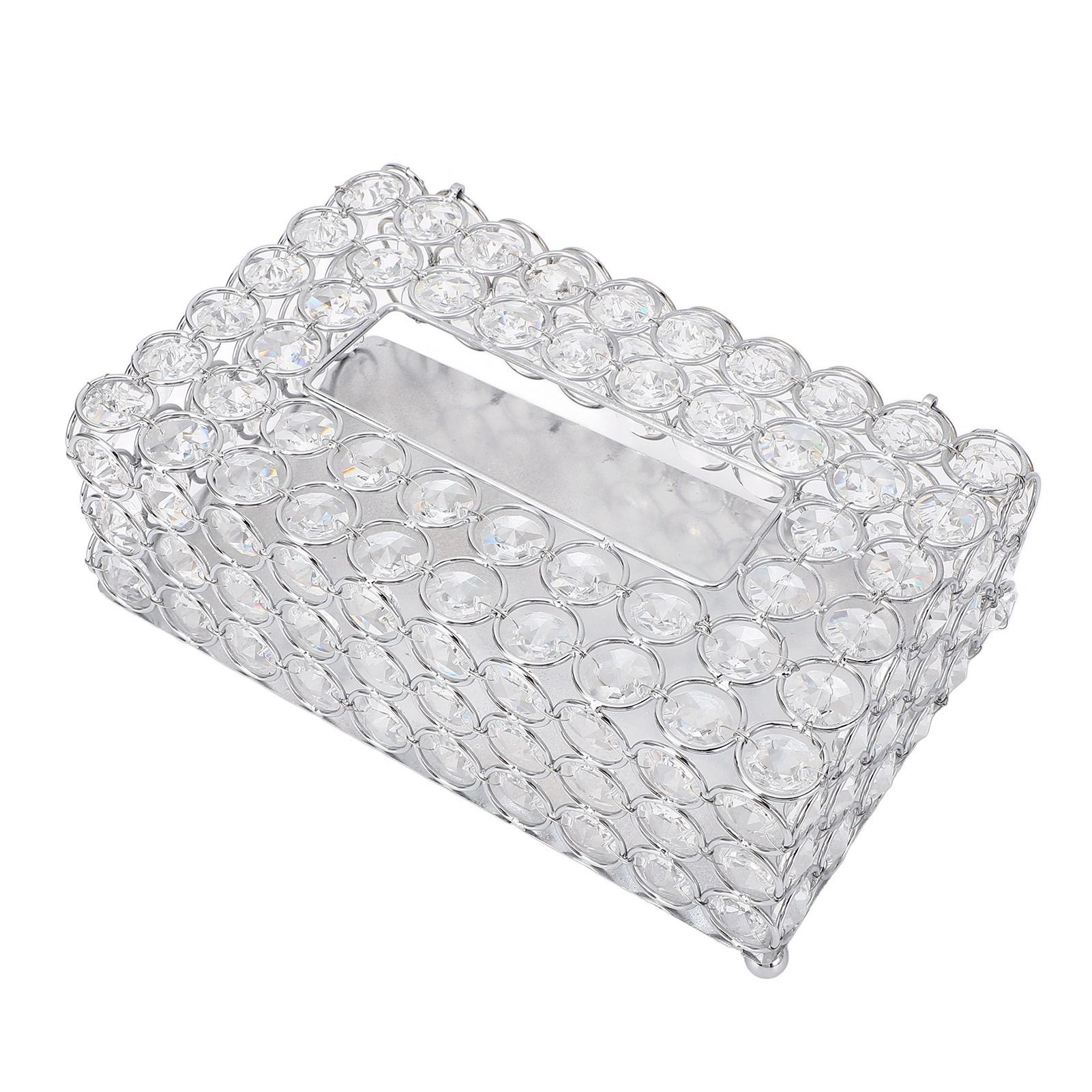 Crystal Tissue Box Paper Rack Office Table Accessories Tissue Case Holder view 8