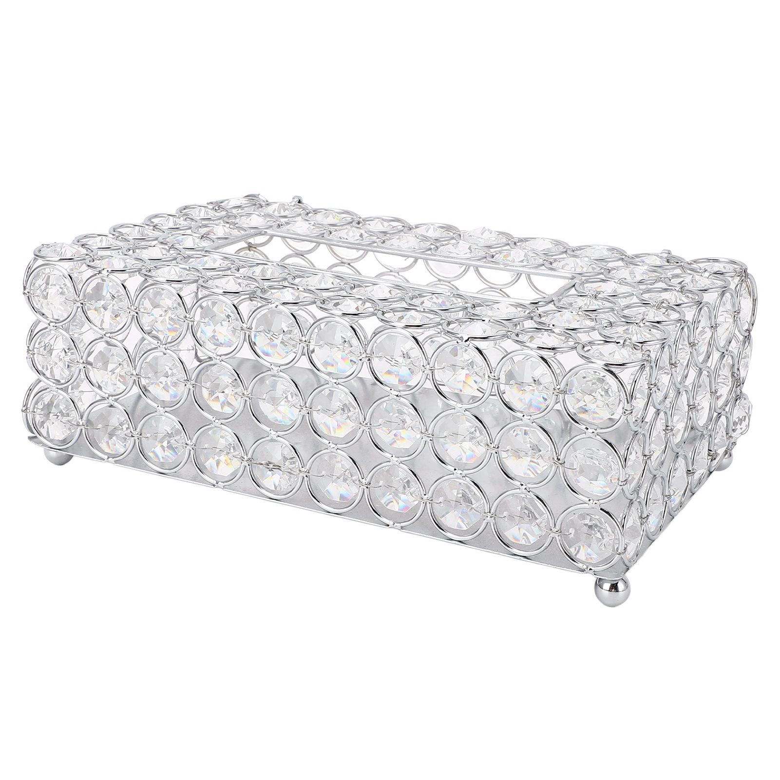 Crystal Tissue Box Paper Rack Office Table Accessories Tissue Case Holder view 9