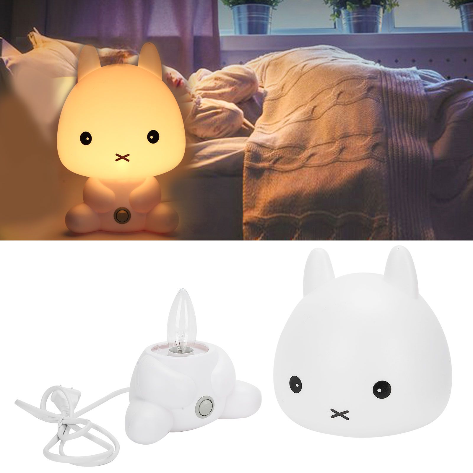 Bedside Lamp Innovative Cartoon Animal Table Night Light for Home Bedroom view 9