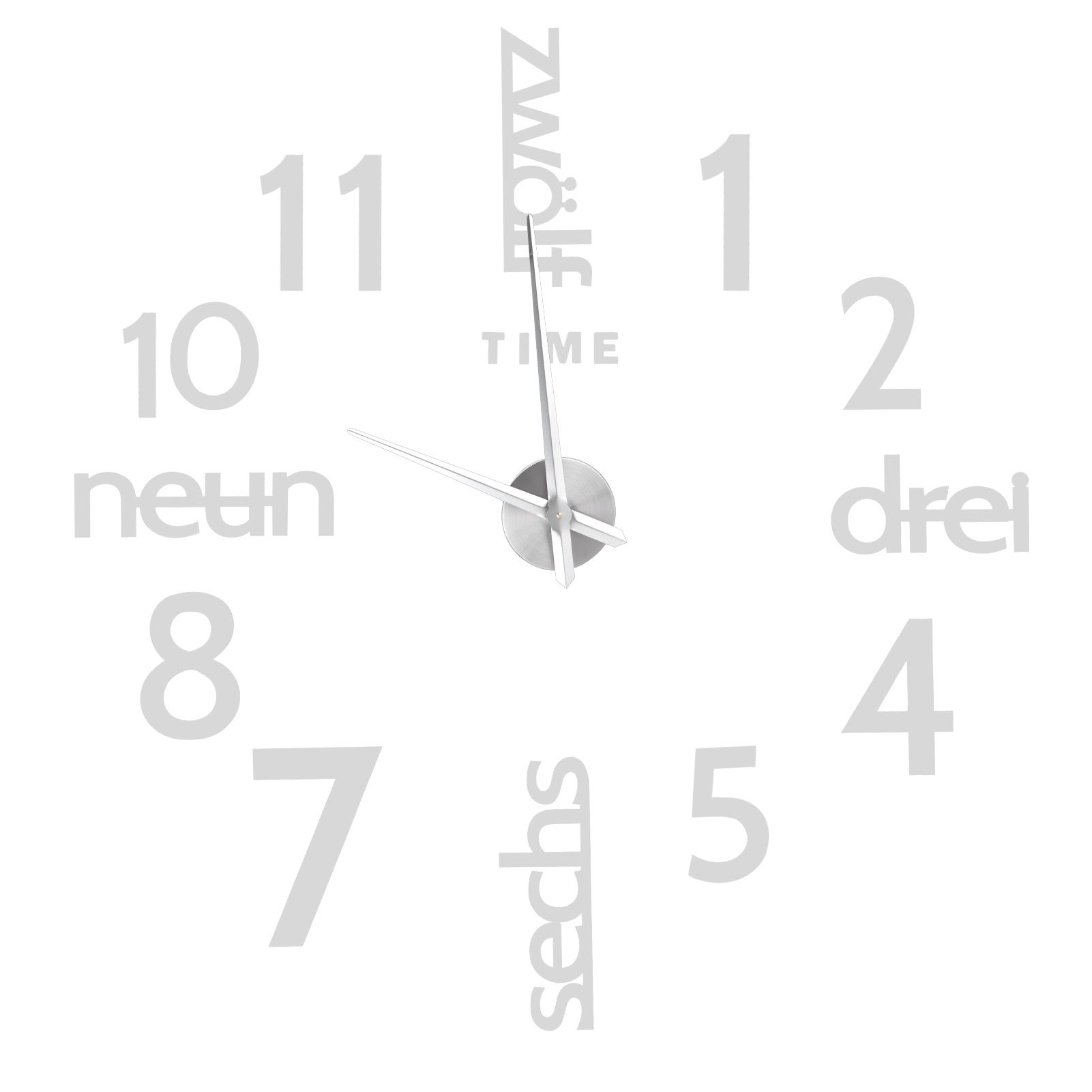 Household Decorative Wall Clock Mirror Surface Sticker Clock Kitchen Living view 3