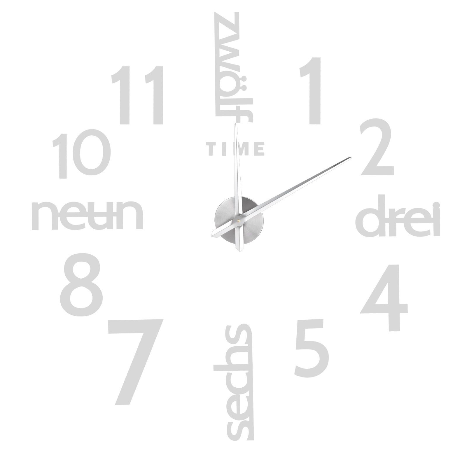 Household Decorative Wall Clock Mirror Surface Sticker Clock Kitchen Living view 4