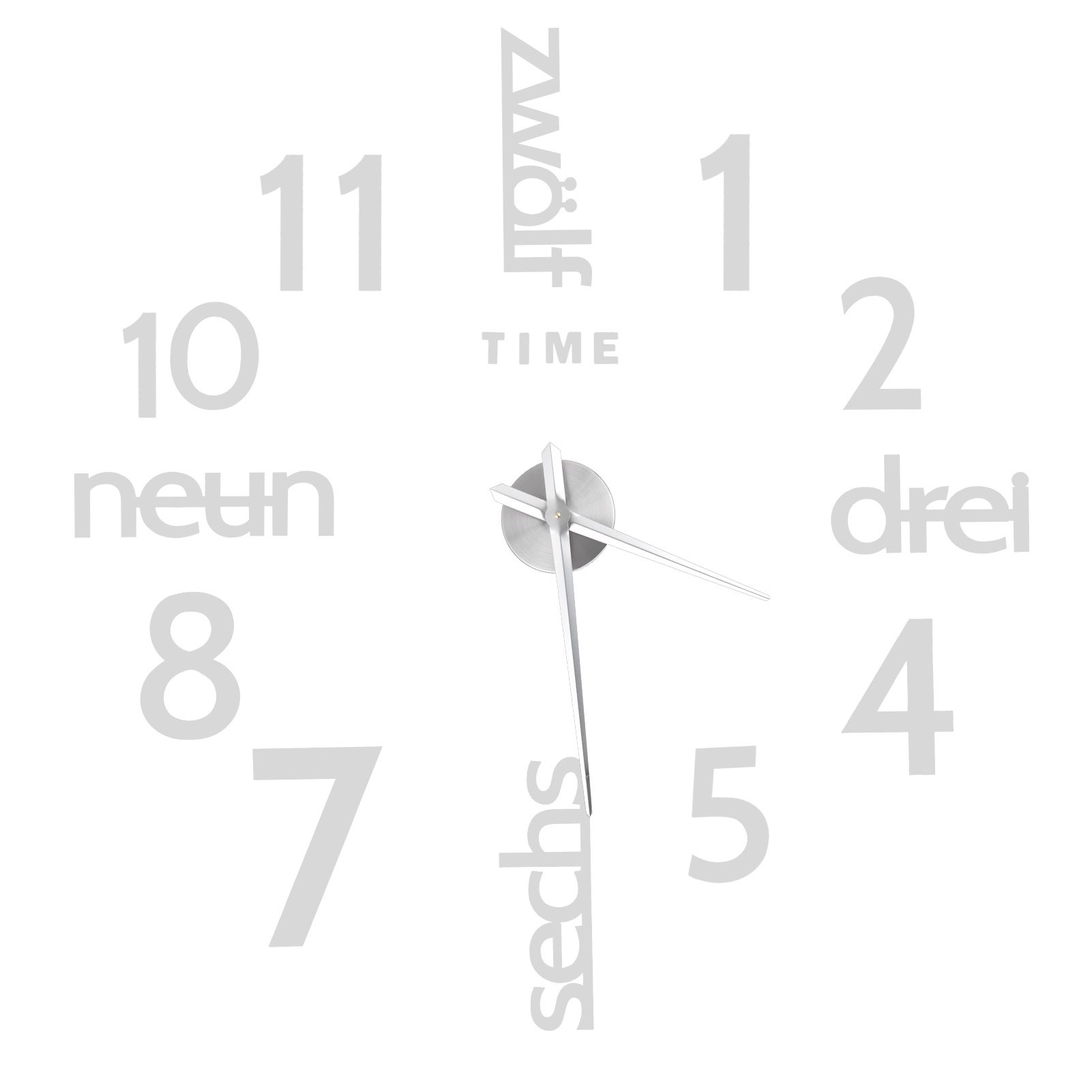 Household Decorative Wall Clock Mirror Surface Sticker Clock Kitchen Living view 5
