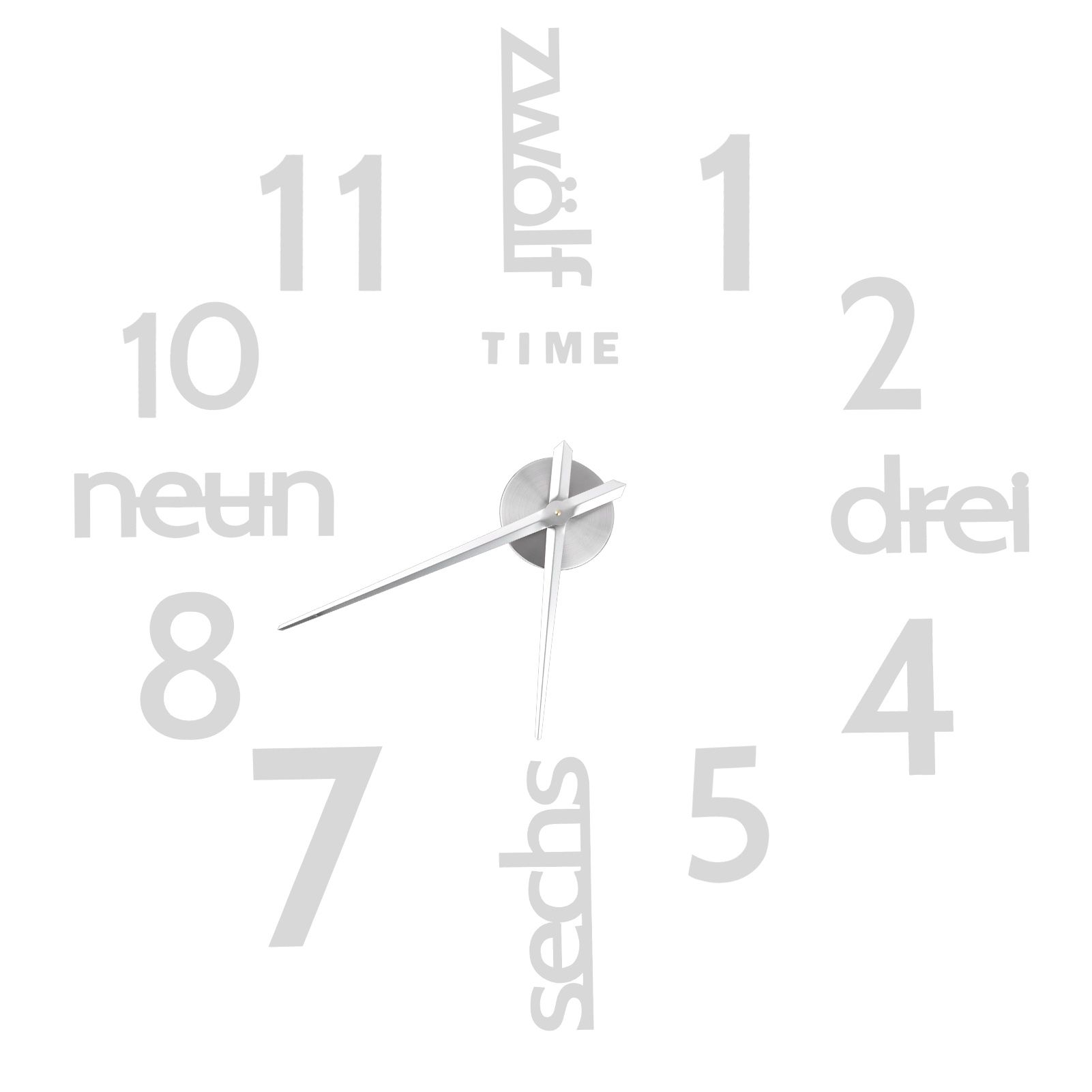 Household Decorative Wall Clock Mirror Surface Sticker Clock Kitchen Living view 6