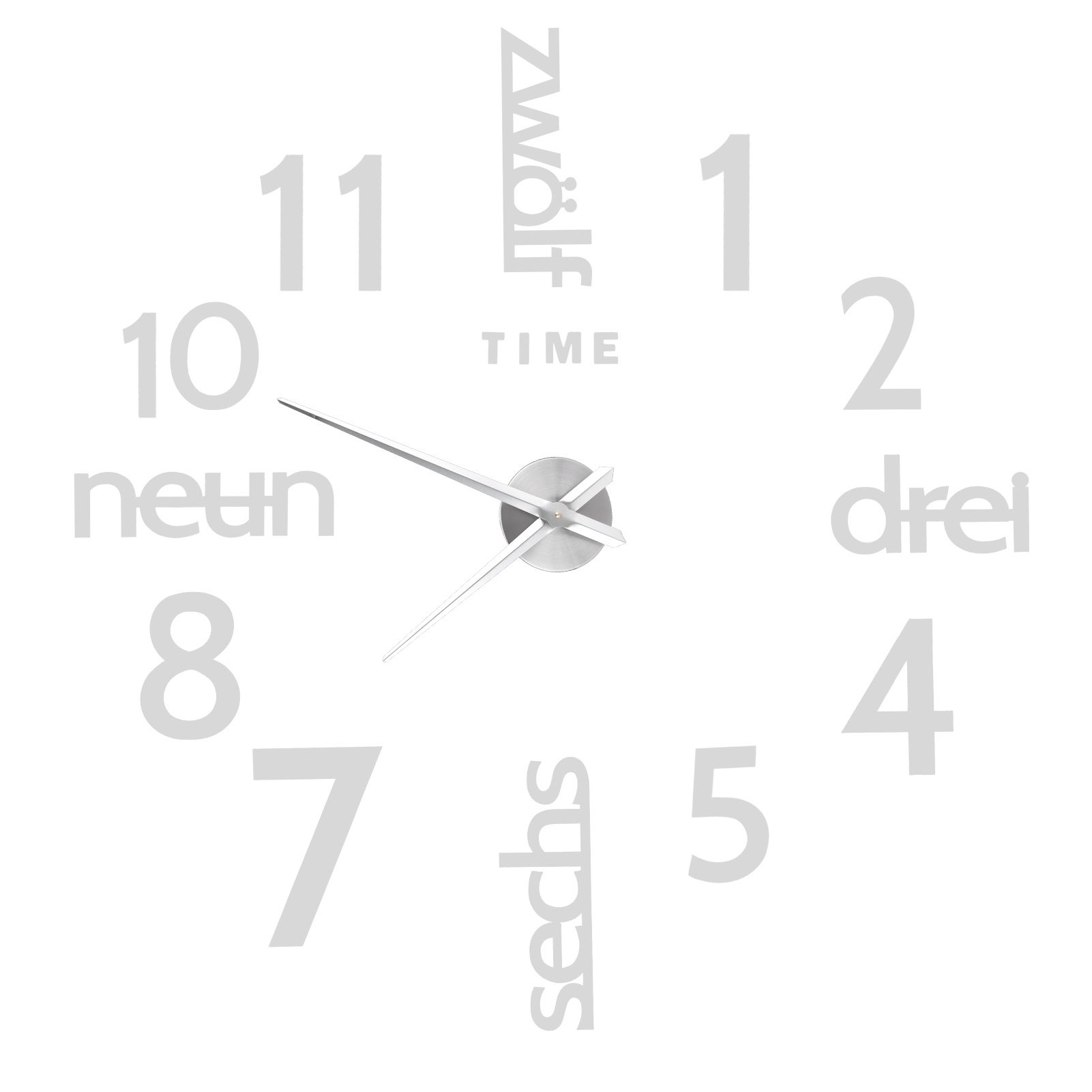 Household Decorative Wall Clock Mirror Surface Sticker Clock Kitchen Living view 7