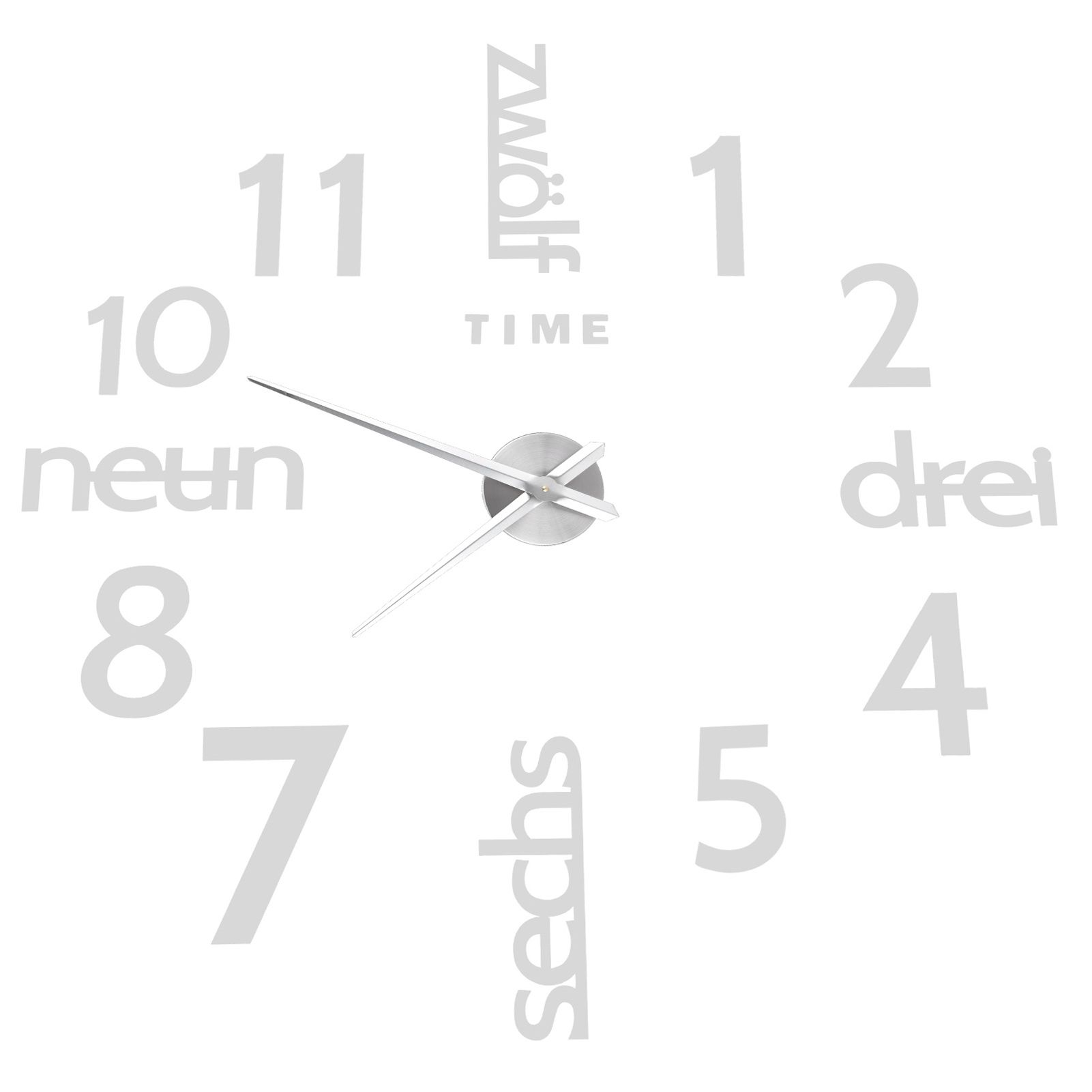 Household Decorative Wall Clock Mirror Surface Sticker Clock Kitchen Living view 8