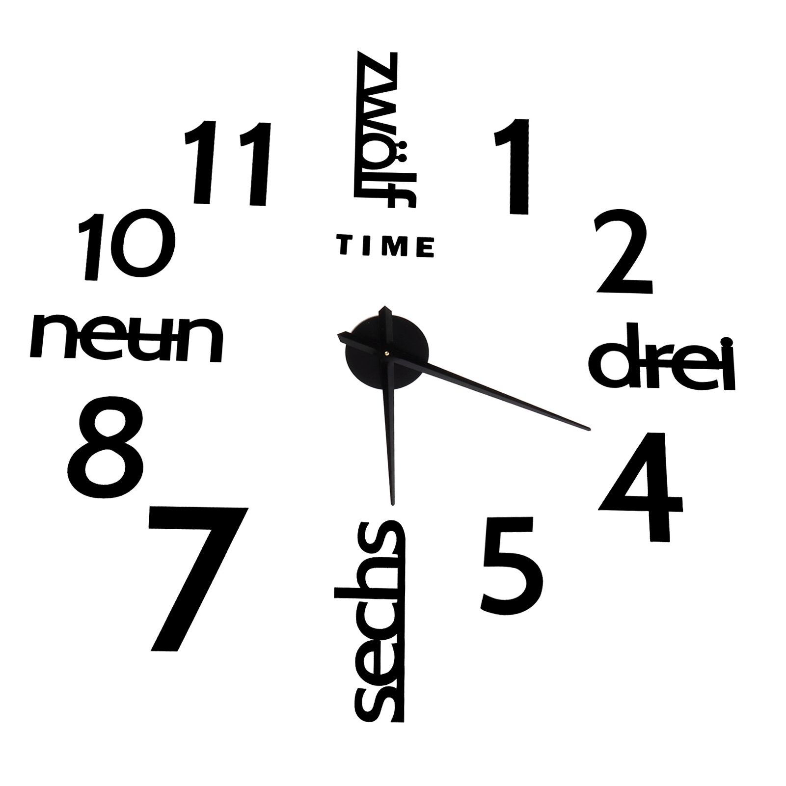 Household Decorative Wall Clock Mirror Surface Sticker Clock Kitchen Living view 7