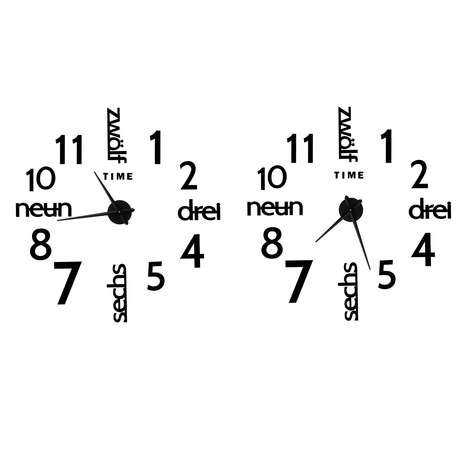 Household Decorative Wall Clock Mirror Surface Sticker Clock Kitchen Living view 8