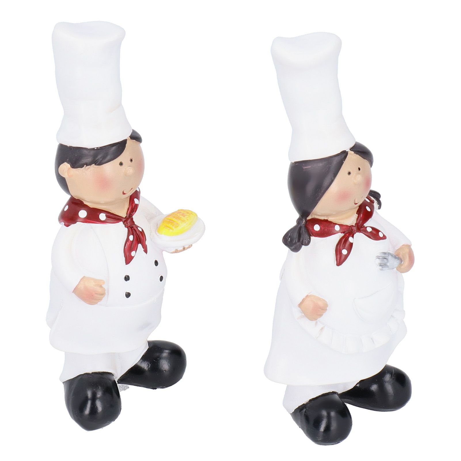 Resin Couple Chef Figurine Sculptures Statues Decor Kitchen Bar Cabinet Bakery view 4