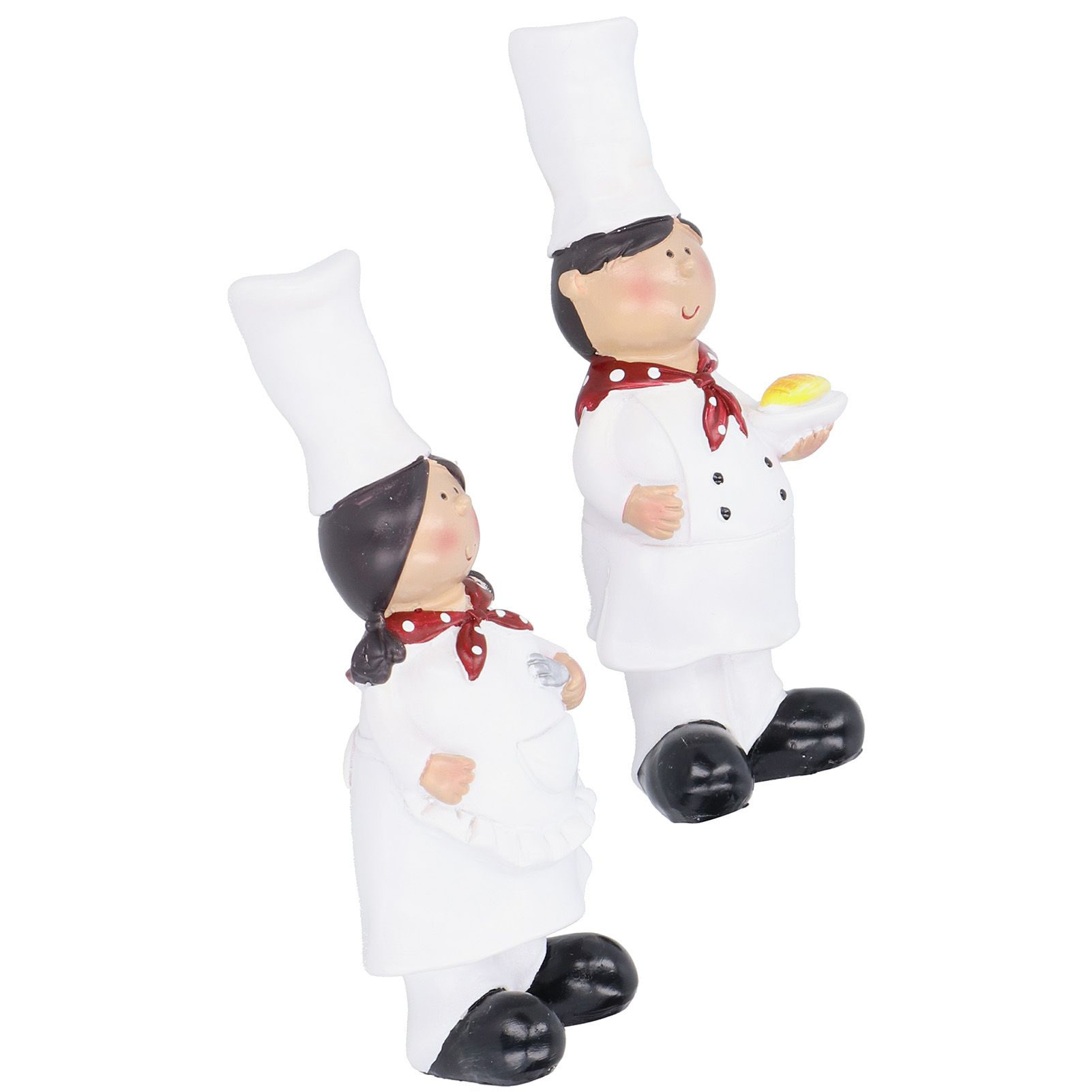 Resin Couple Chef Figurine Sculptures Statues Decor Kitchen Bar Cabinet Bakery view 5