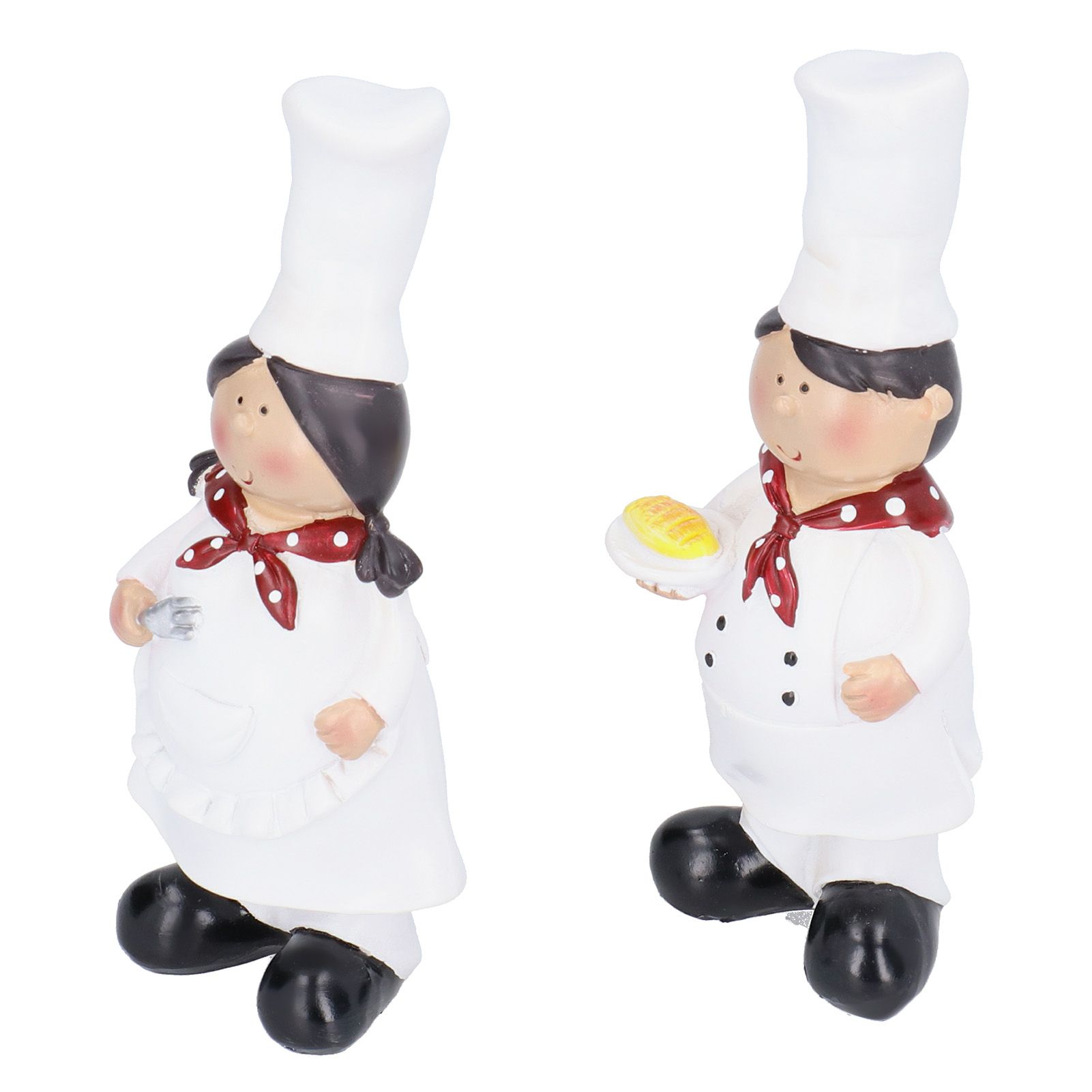 Resin Couple Chef Figurine Sculptures Statues Decor Kitchen Bar Cabinet Bakery view 7