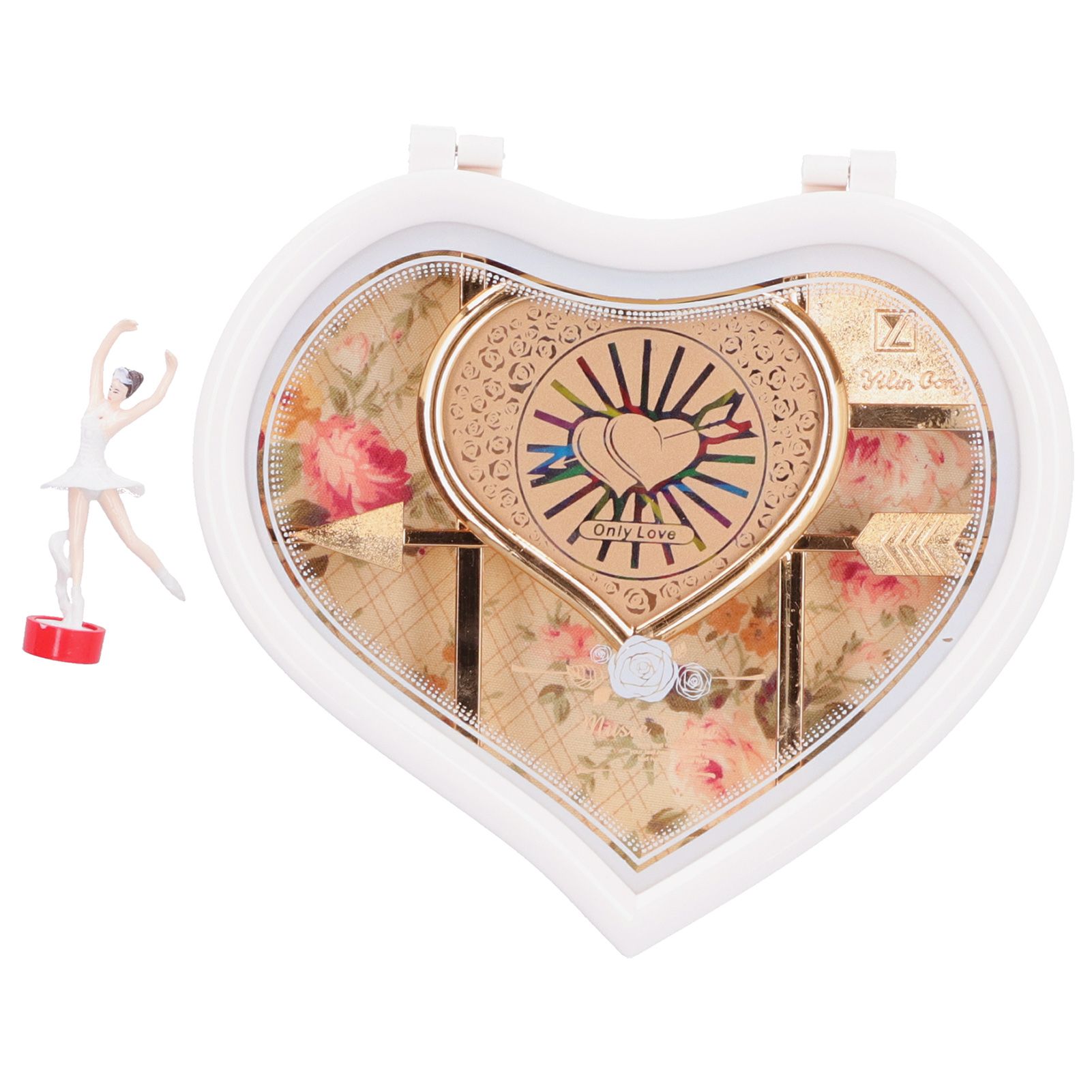 Music Box with Rotating Dancing Ballet Girl Cartoon HeartShaped Ornaments Gift view 2