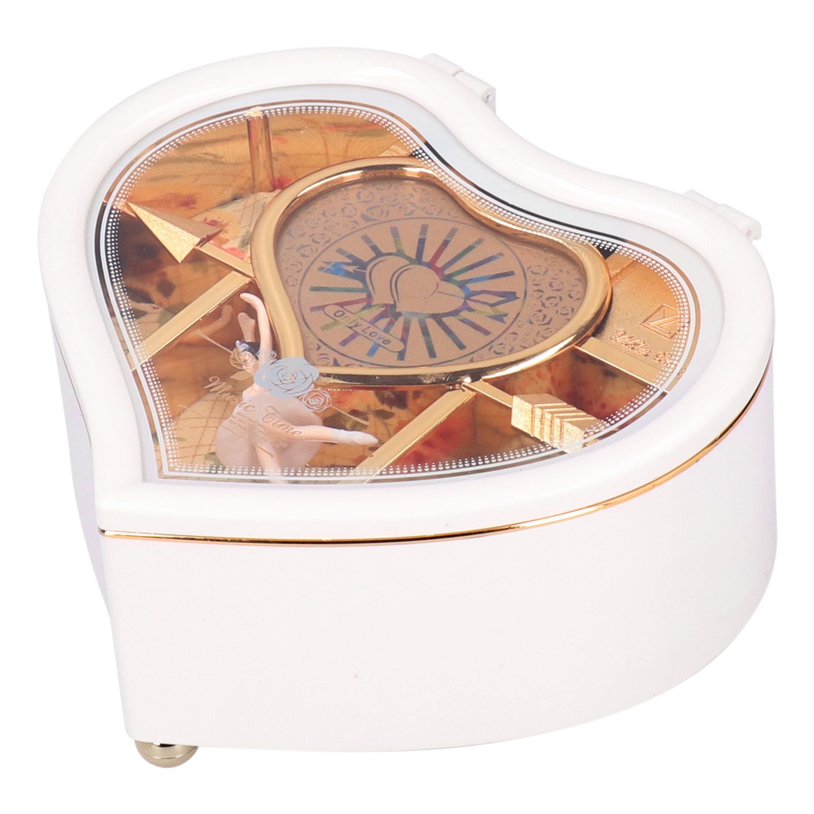 Music Box with Rotating Dancing Ballet Girl Cartoon HeartShaped Ornaments Gift view 4