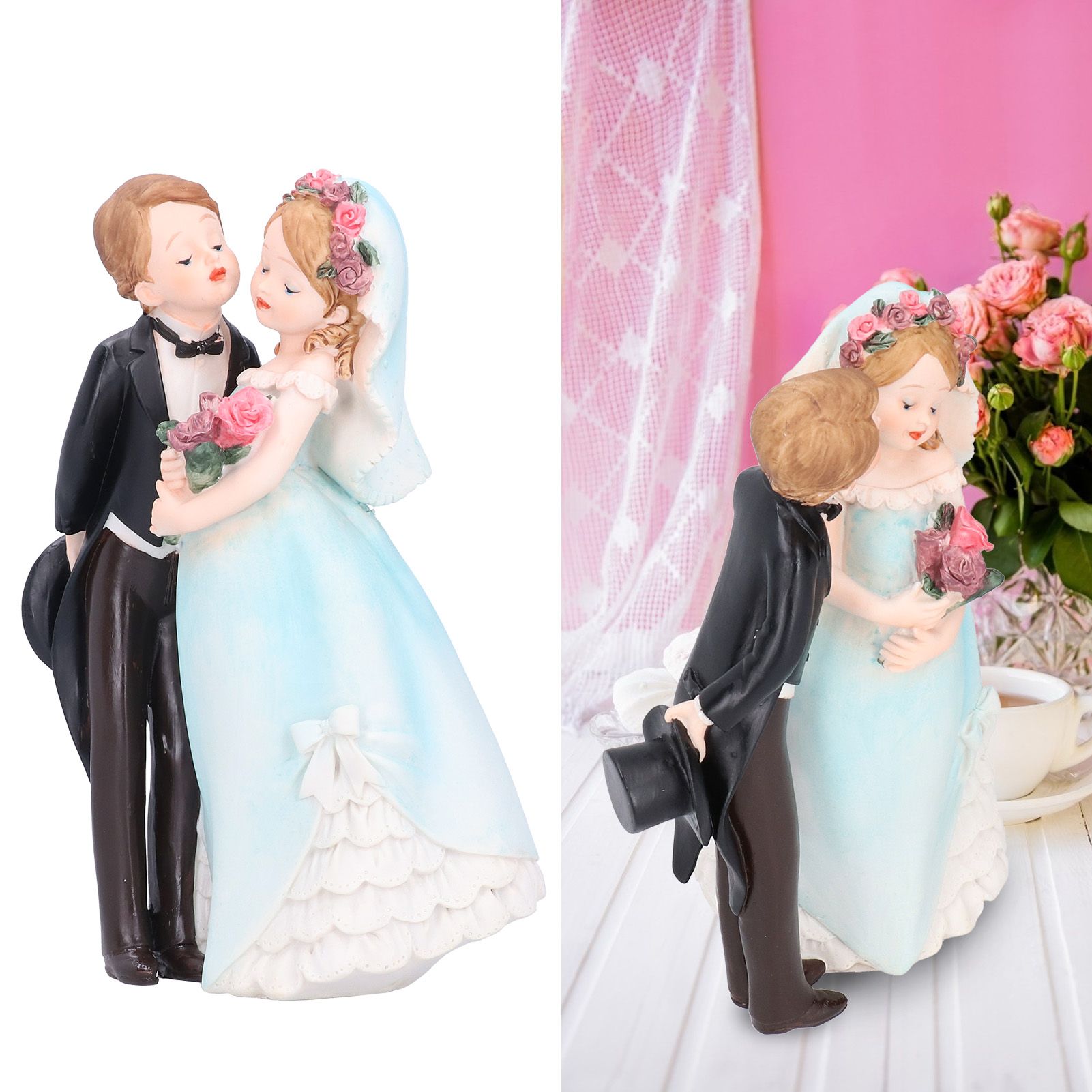 European Style Couple Craft Figurine Resin Craftwork Table Ornaments Home view 10