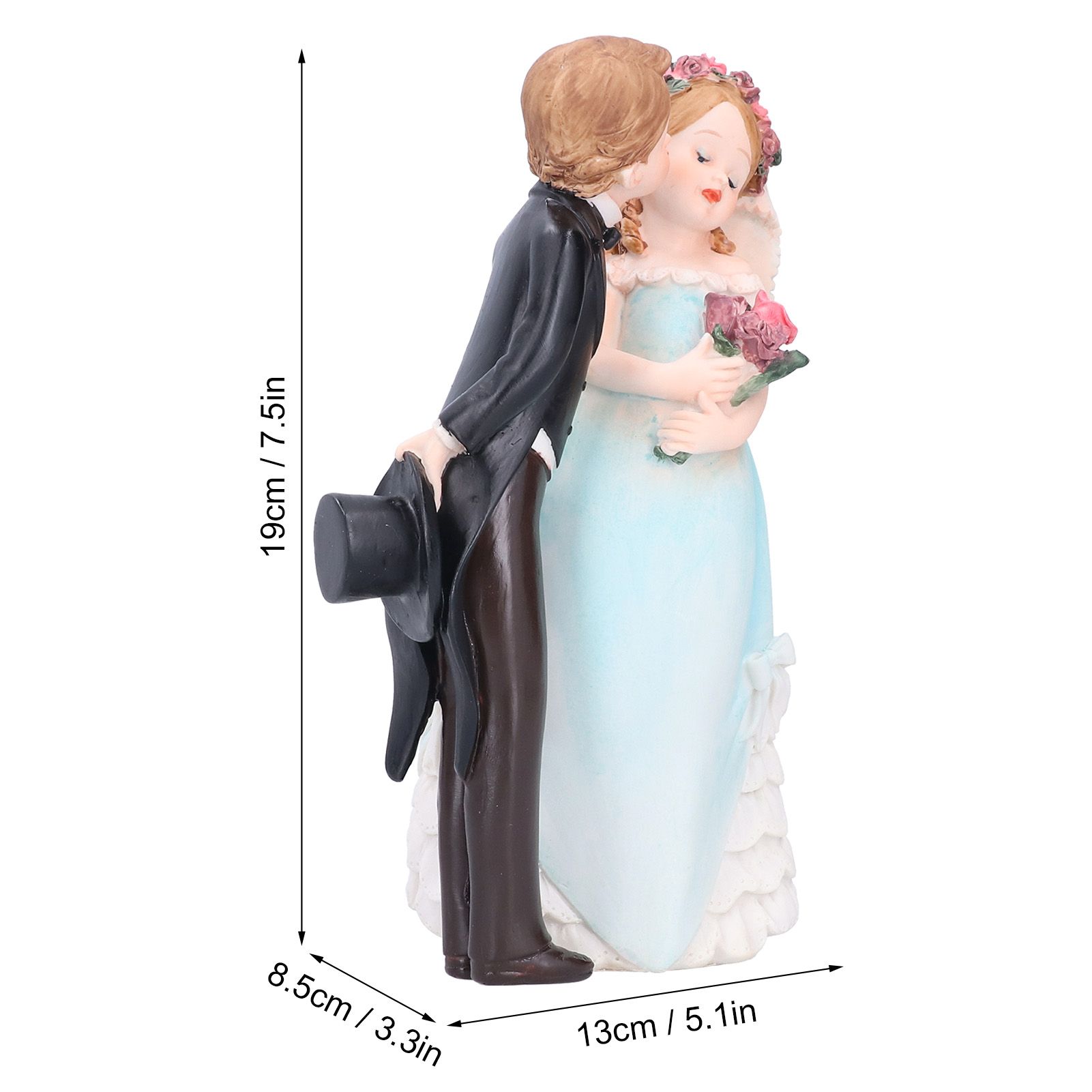 European Style Couple Craft Figurine Resin Craftwork Table Ornaments Home view 12