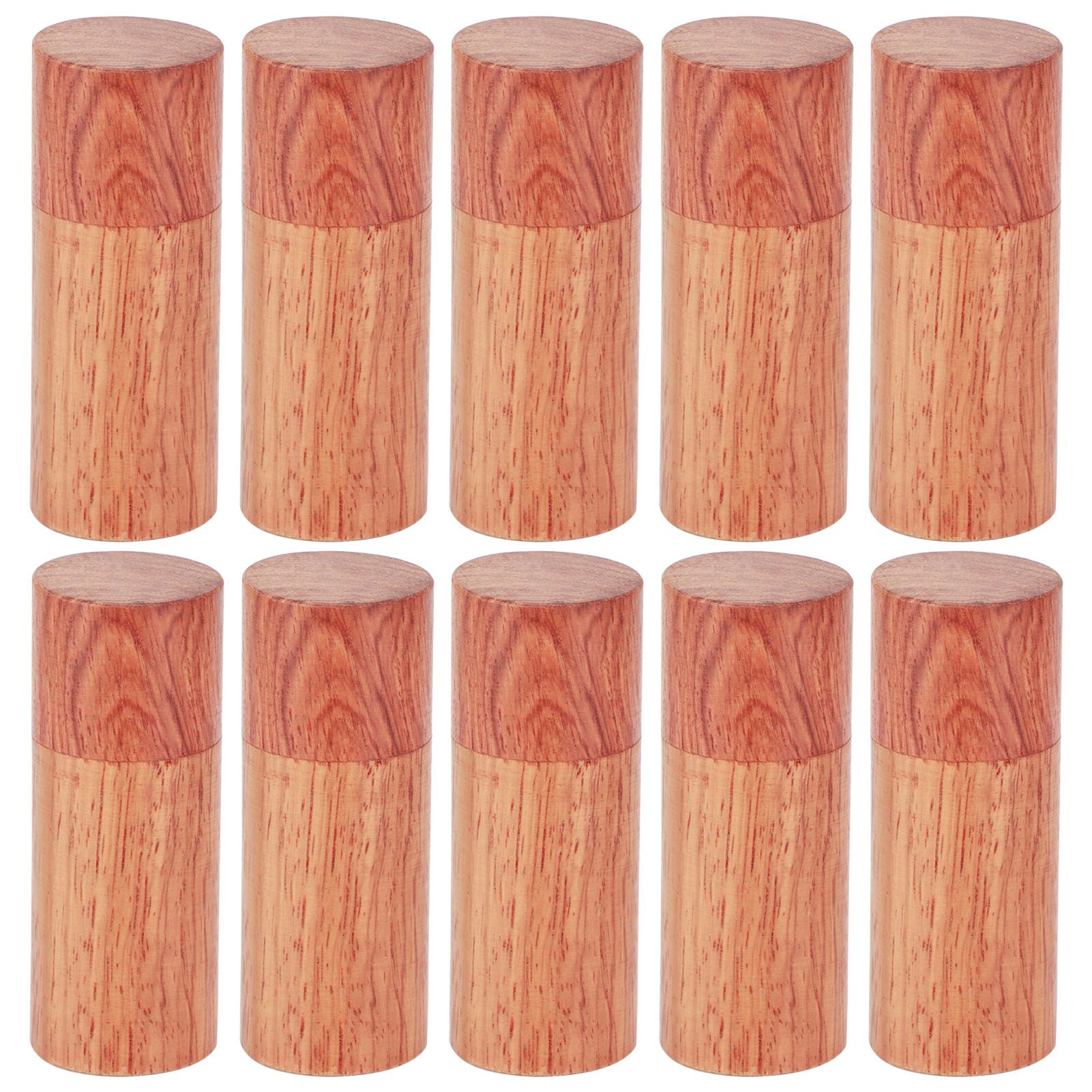 10Pcs Wooden Essential Oil Cylinder Box Storage Bottle Container Travelling view 2