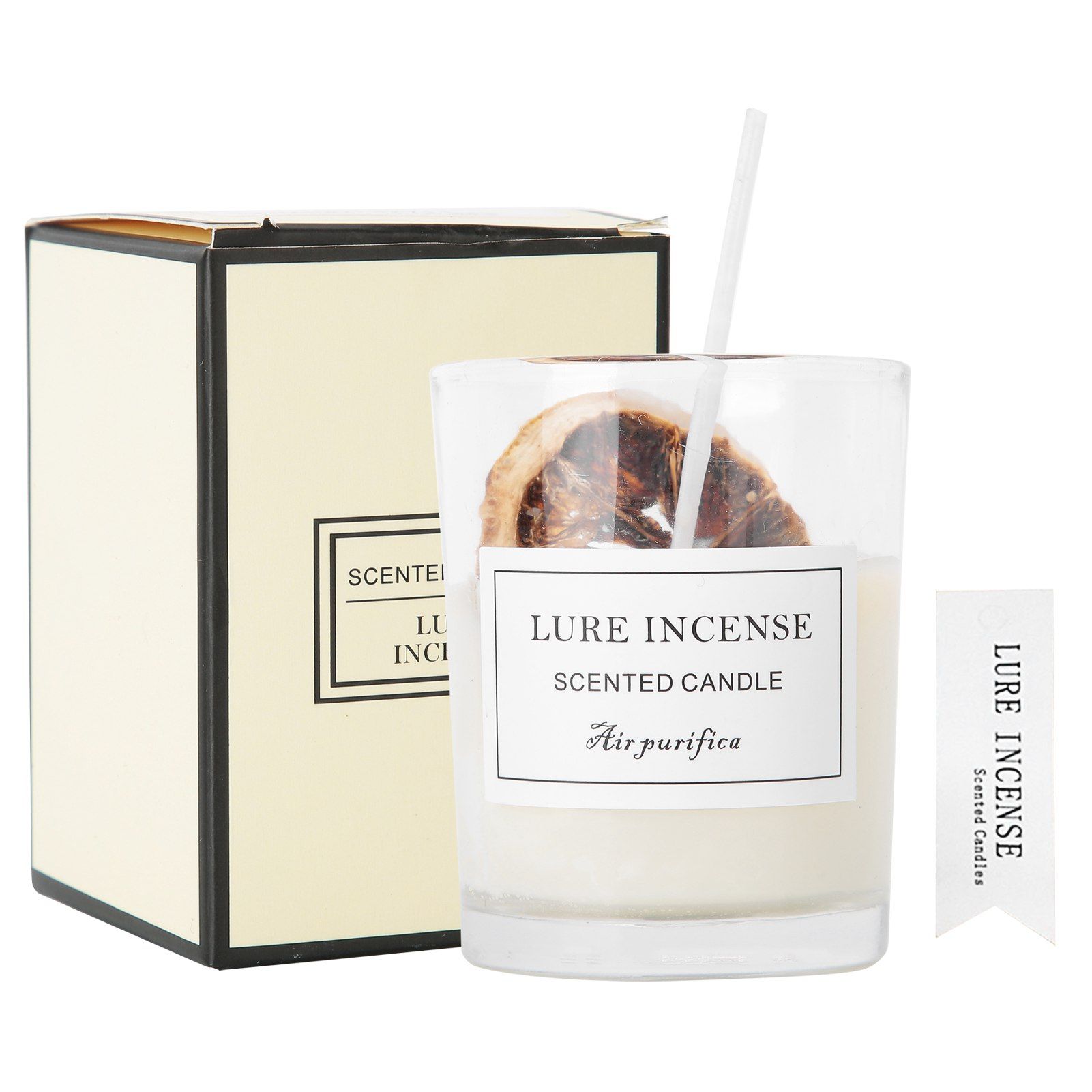 Portable Glass Candle Jar with Decor Aromatherapy Scented Canned Candle Home view 2