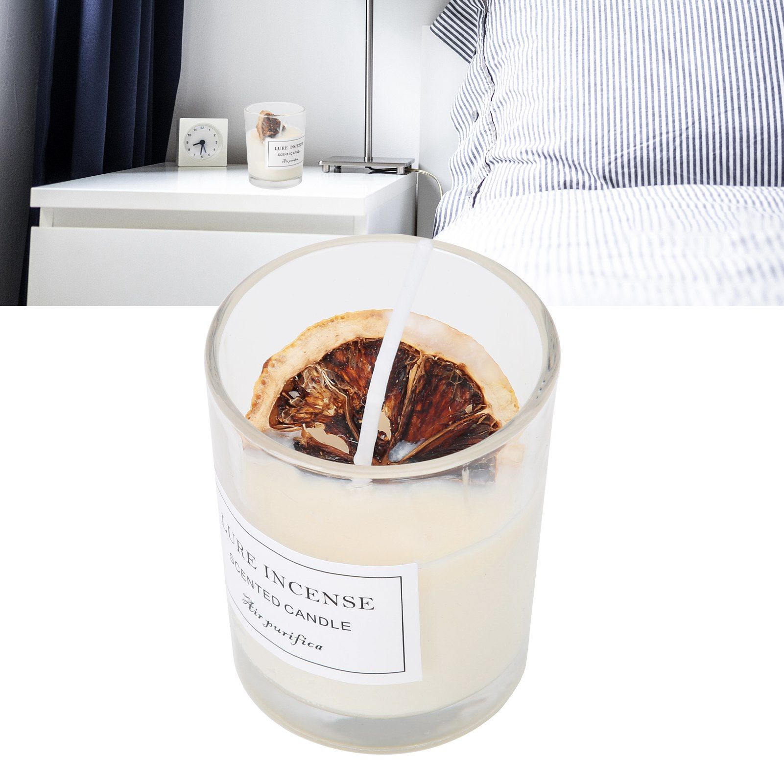 Portable Glass Candle Jar with Decor Aromatherapy Scented Canned Candle Home view 9