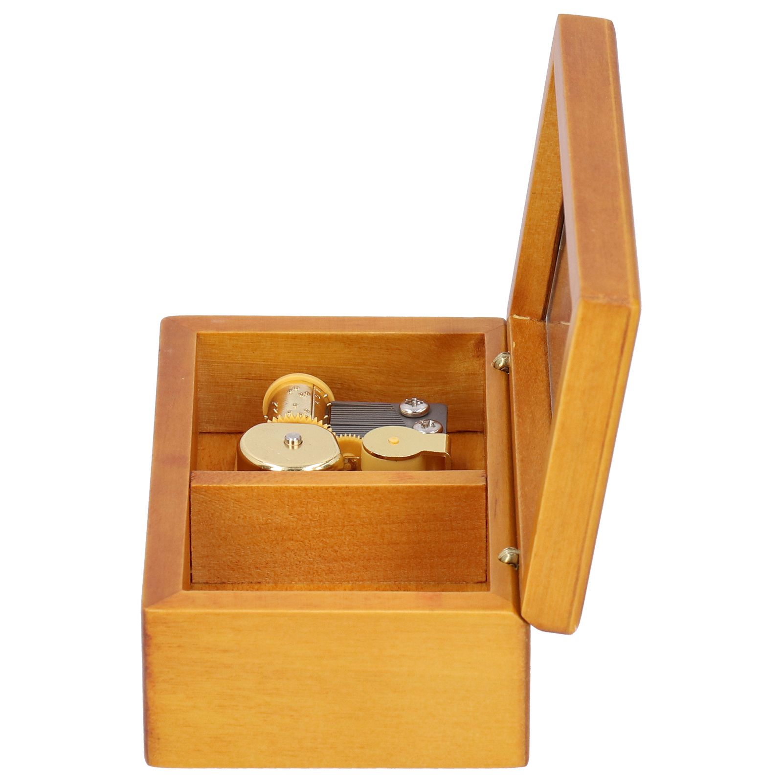 Wooden Decoration Musical Jewelry Storage Case with Mirror Desktop Music Box view 4