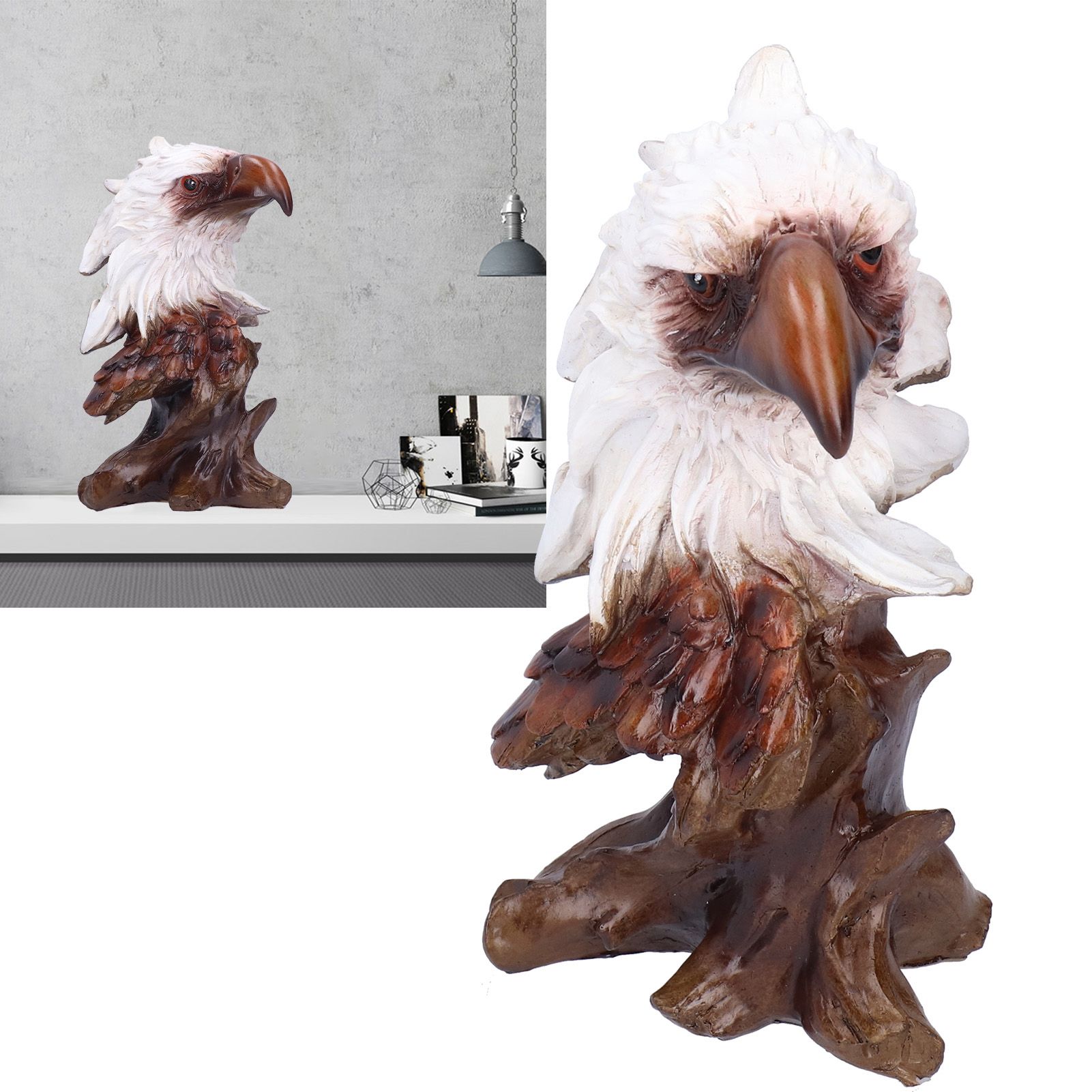 Resin Craftwork Craft Animal Sculptures Decorative Ornament Home Office view 10