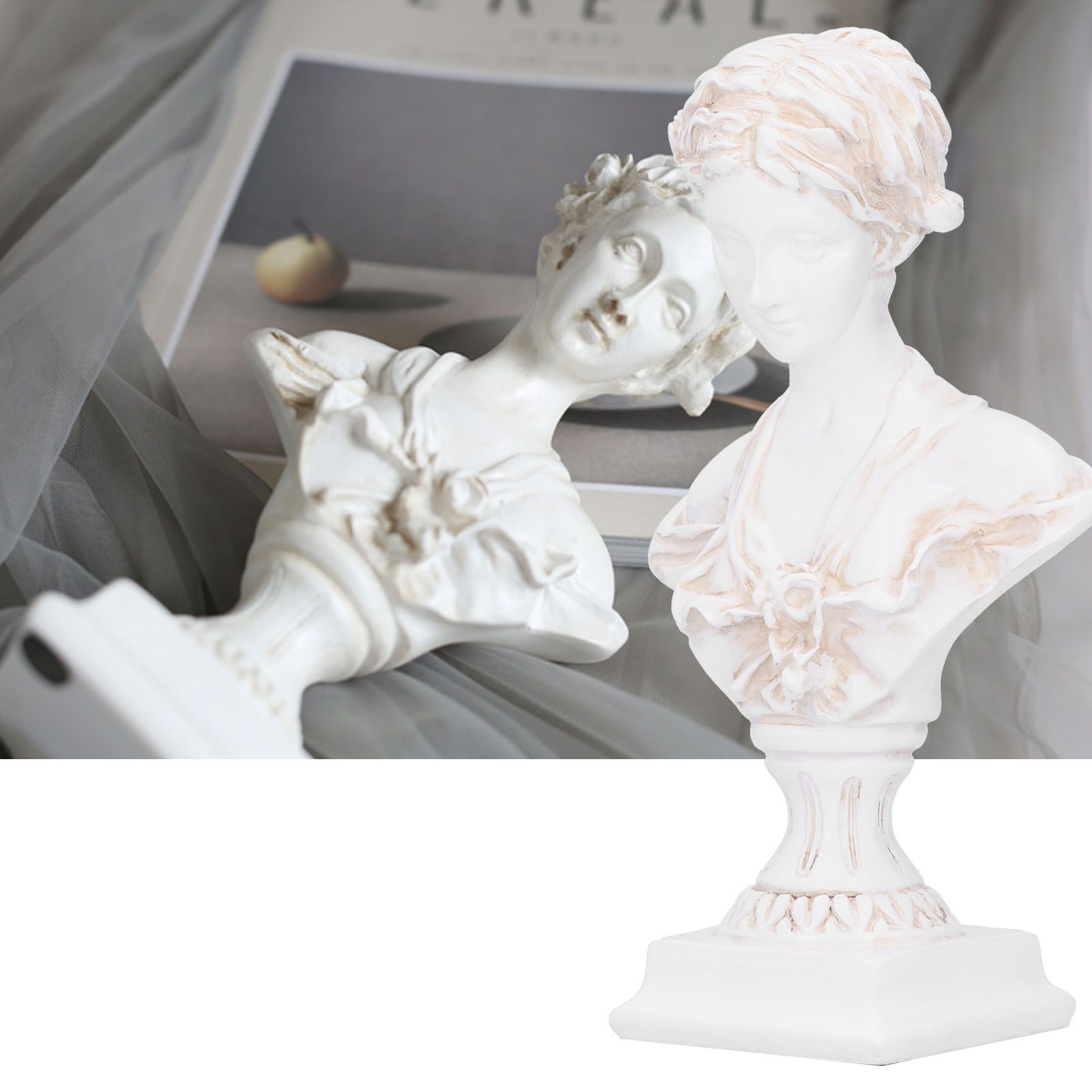 Retro Figure Statue European Style Resin Sculpture Artwork Ornaments Home view 9