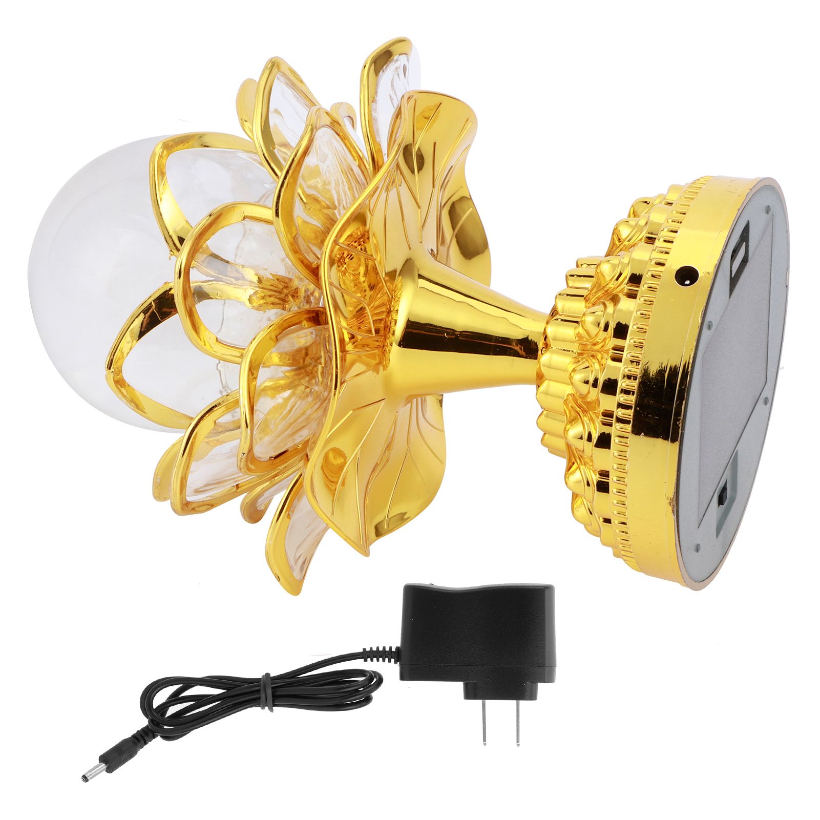 Crystal Lotus Lamp LED Colorful Bright Light for Buddhist Meditation Home view 3