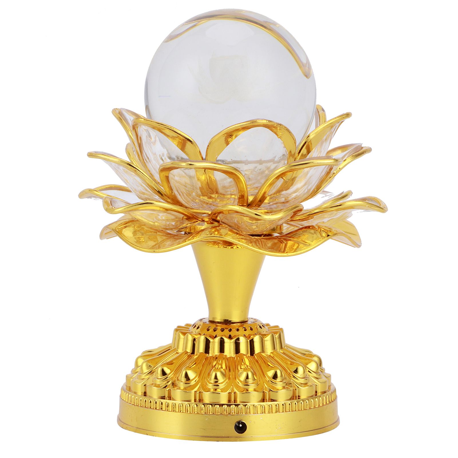 Crystal Lotus Lamp LED Colorful Bright Light for Buddhist Meditation Home view 4