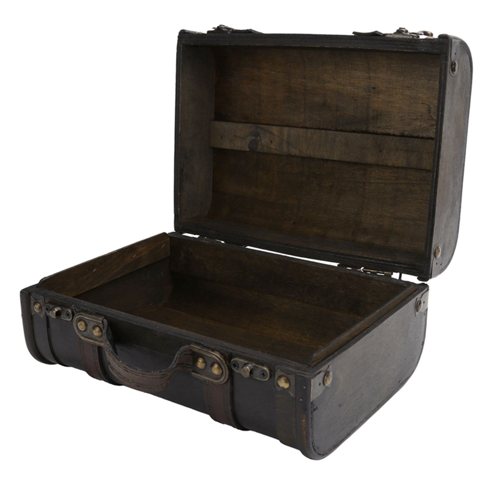 Retro Suitcase Wooden Storage Box Studio Decoration Window Display Photography view 2