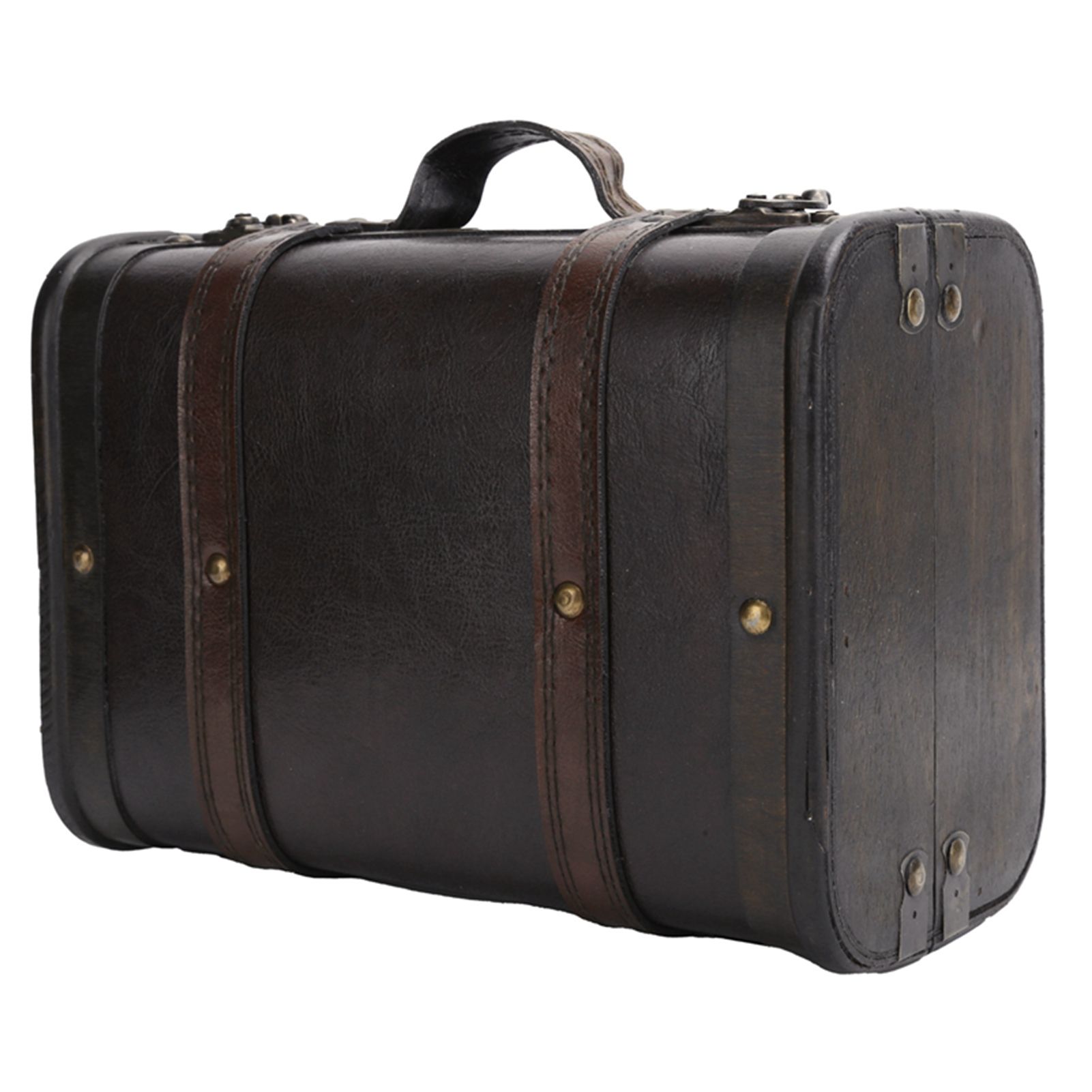 Retro Suitcase Wooden Storage Box Studio Decoration Window Display Photography view 3