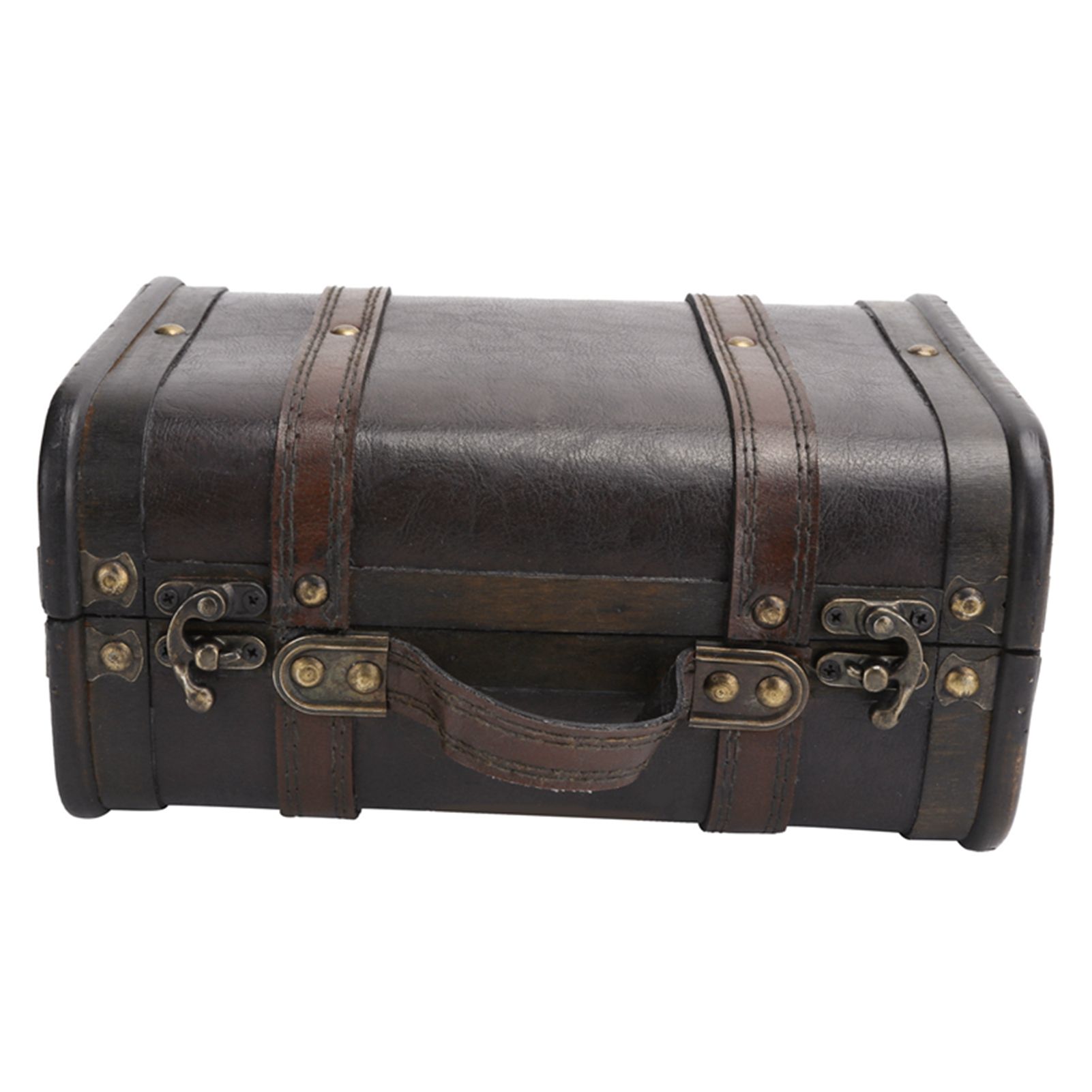 Retro Suitcase Wooden Storage Box Studio Decoration Window Display Photography view 4