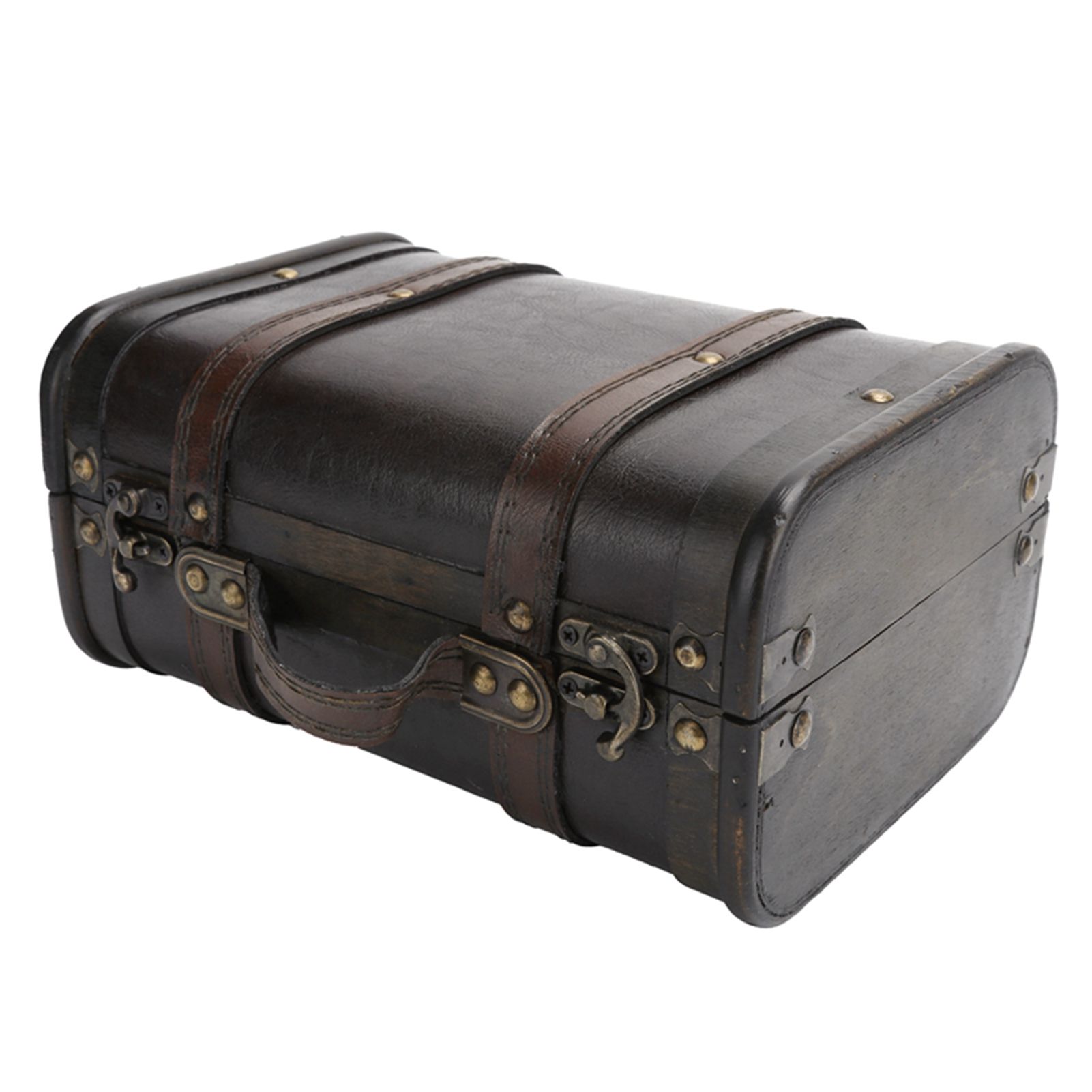Retro Suitcase Wooden Storage Box Studio Decoration Window Display Photography view 5