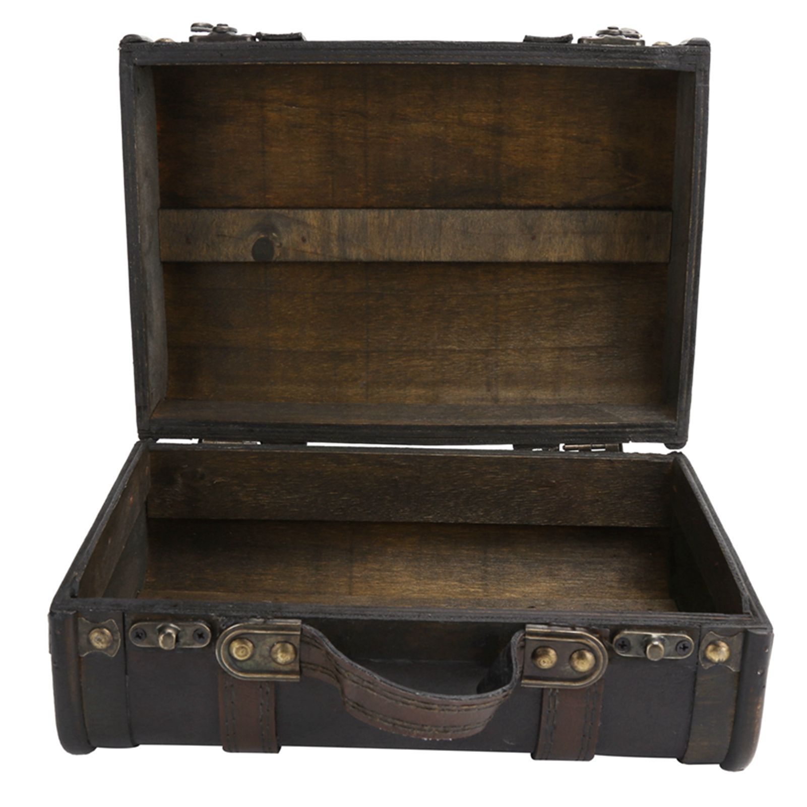 Retro Suitcase Wooden Storage Box Studio Decoration Window Display Photography view 6