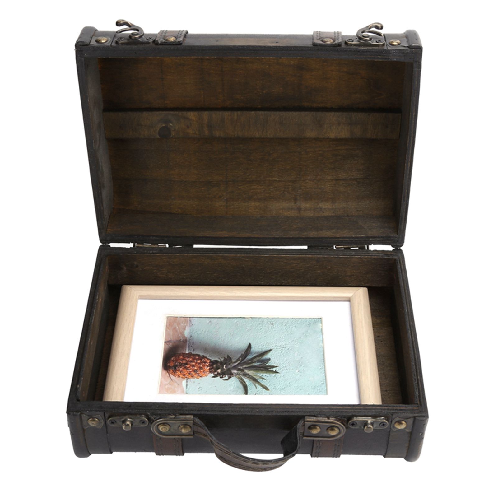 Retro Suitcase Wooden Storage Box Studio Decoration Window Display Photography view 8