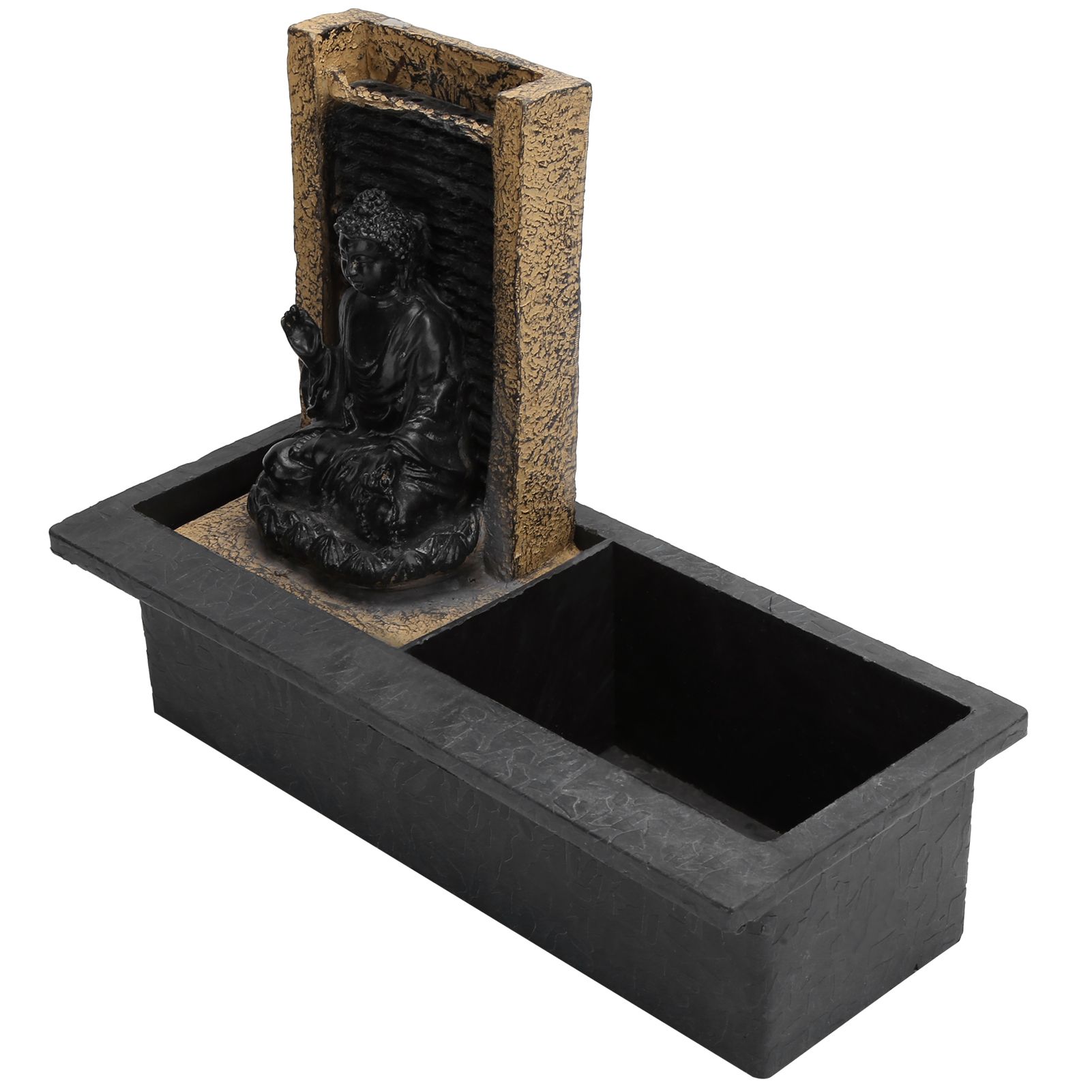Desktop Waterfall Fountain Resin Buddha Landscape Decoration Tabletop Water