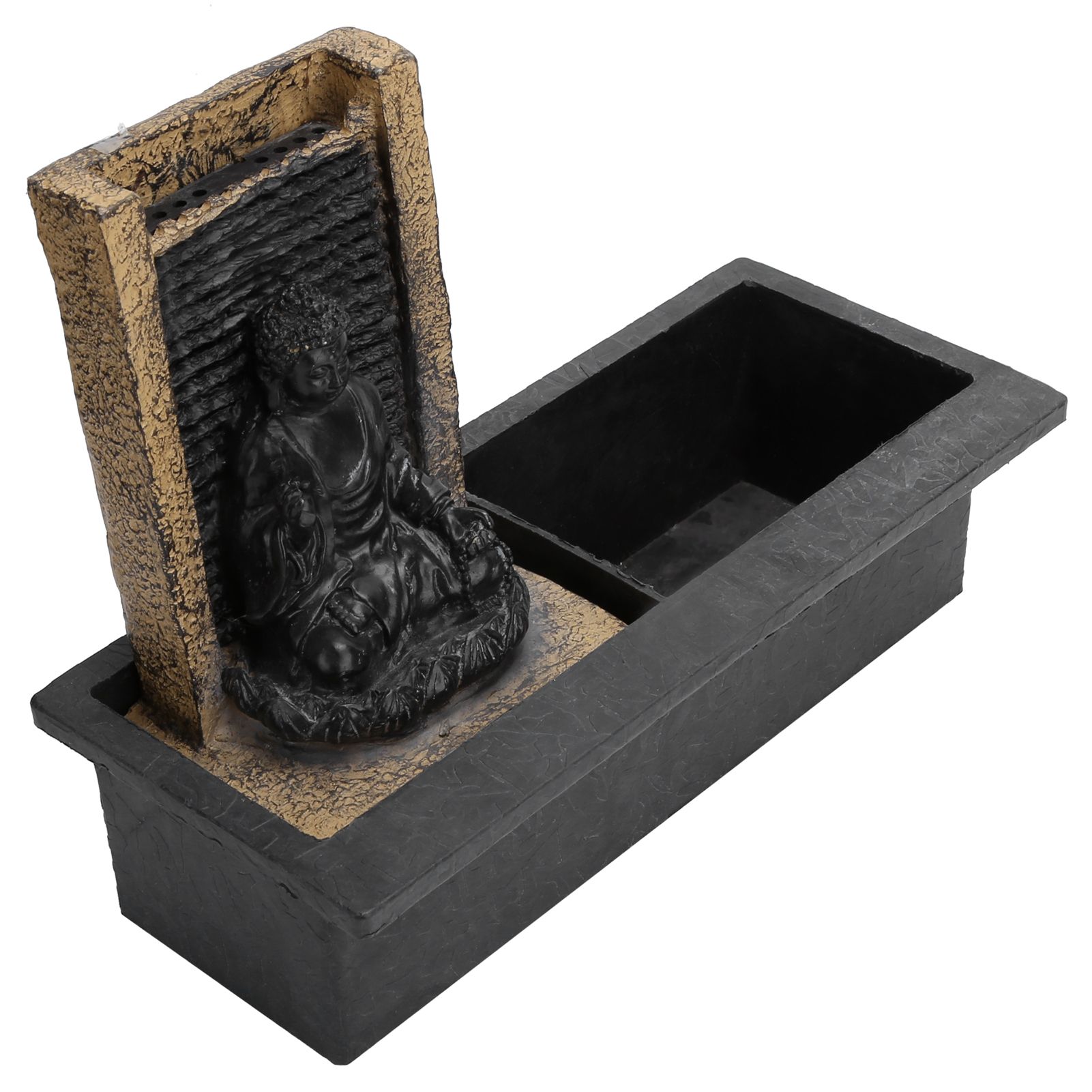 Desktop Waterfall Fountain Resin Buddha Landscape Decoration Tabletop Water view 3