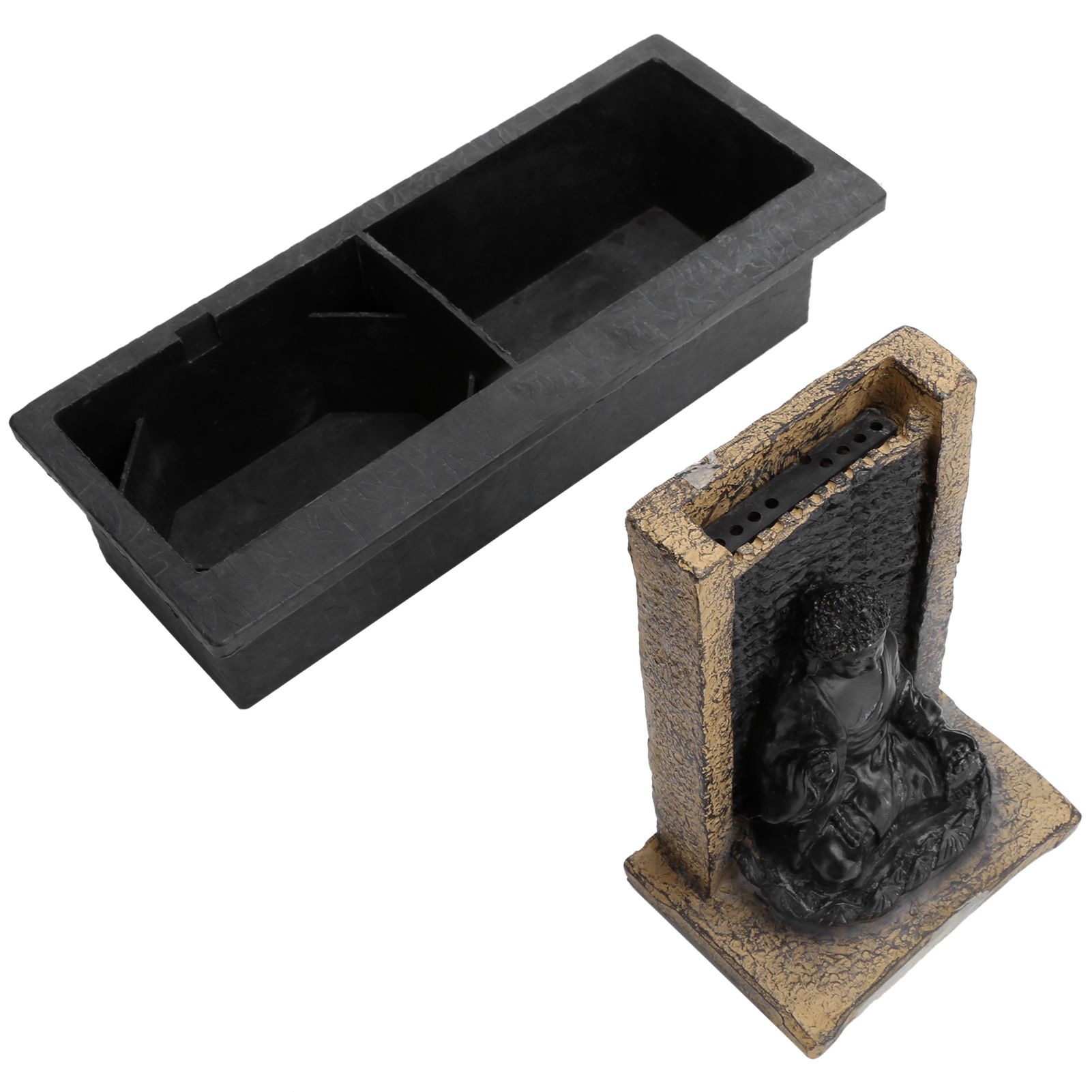 Desktop Waterfall Fountain Resin Buddha Landscape Decoration Tabletop Water view 4