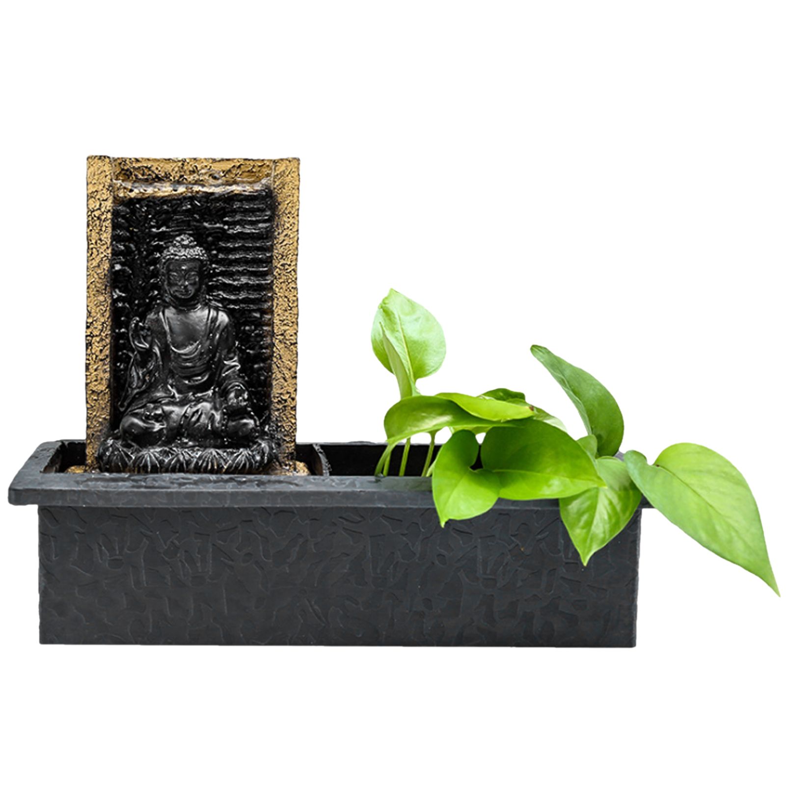 Desktop Waterfall Fountain Resin Buddha Landscape Decoration Tabletop Water view 9