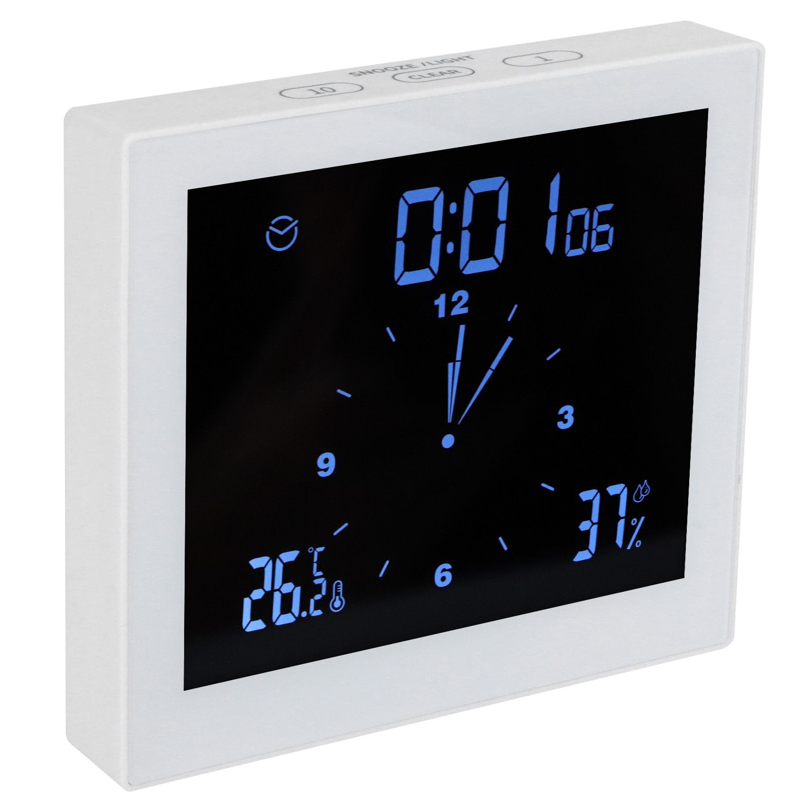 Digital Alarm Temperature Humidity Display Clock Indoor Table Timer view 4