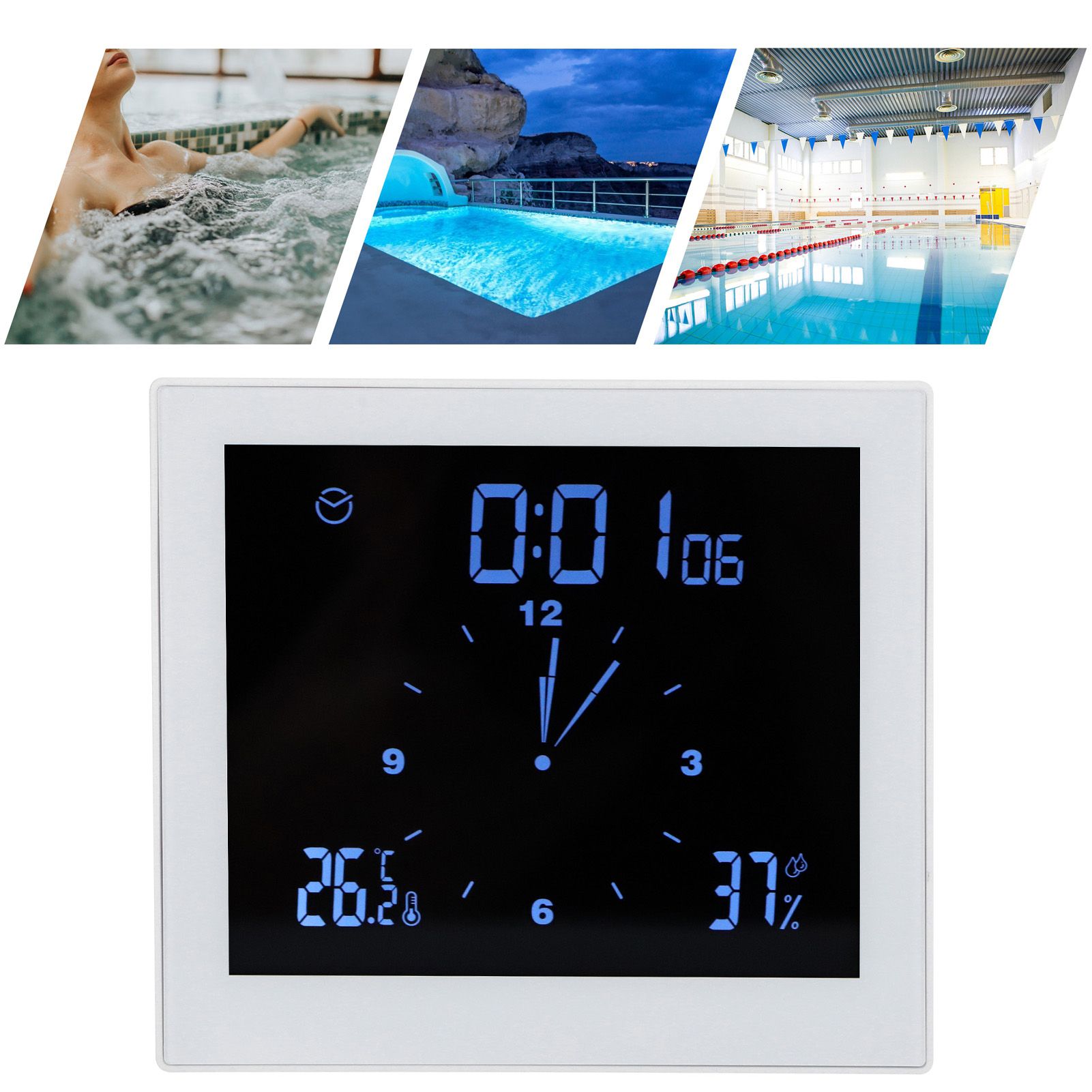 Digital Alarm Temperature Humidity Display Clock Indoor Table Timer view 9