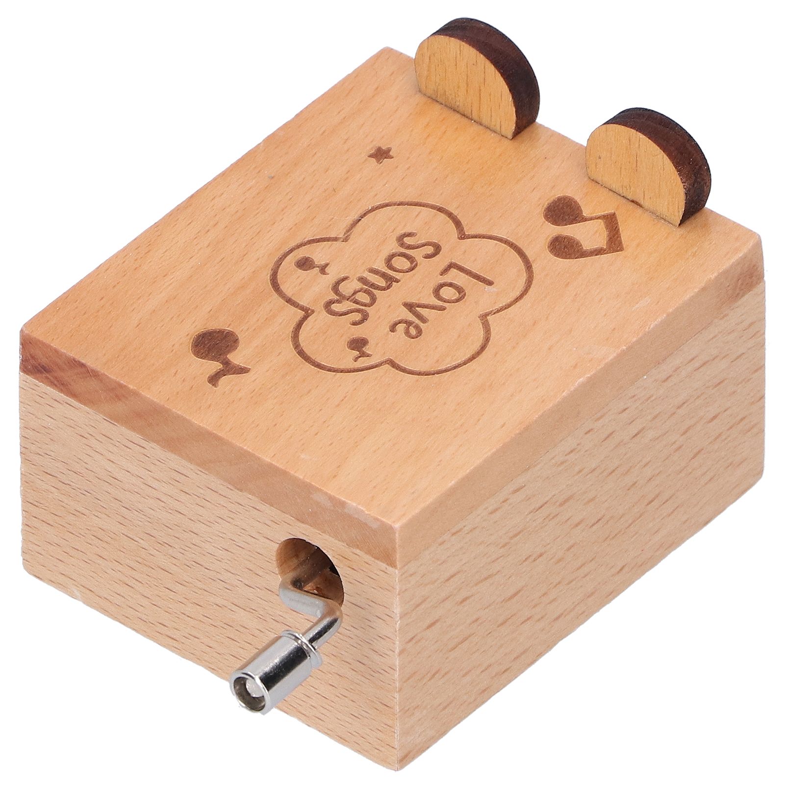 Mini Hand Crank Music Box Handicraft Home Decoration Desktop Ornament view 3