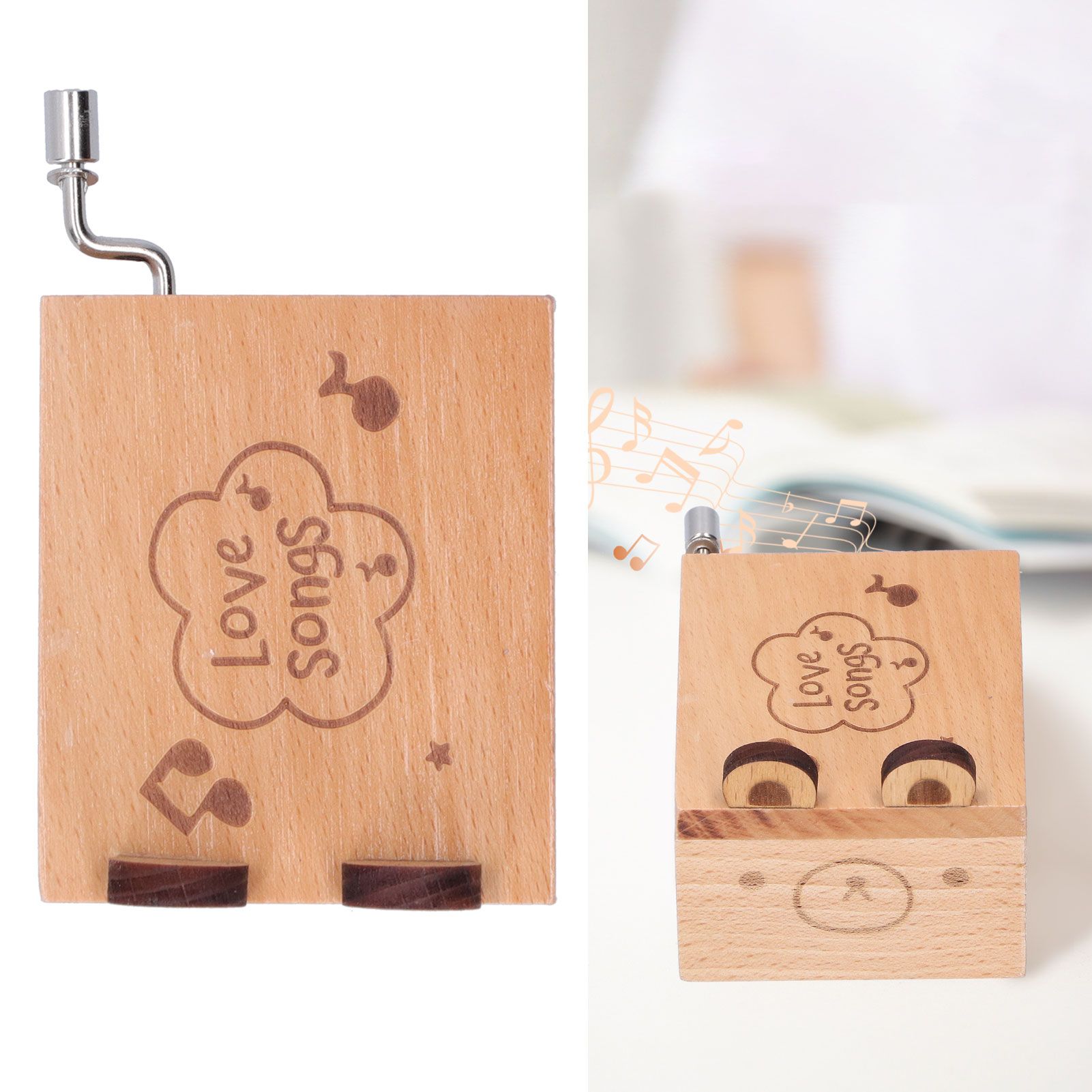 Mini Hand Crank Music Box Handicraft Home Decoration Desktop Ornament view 10