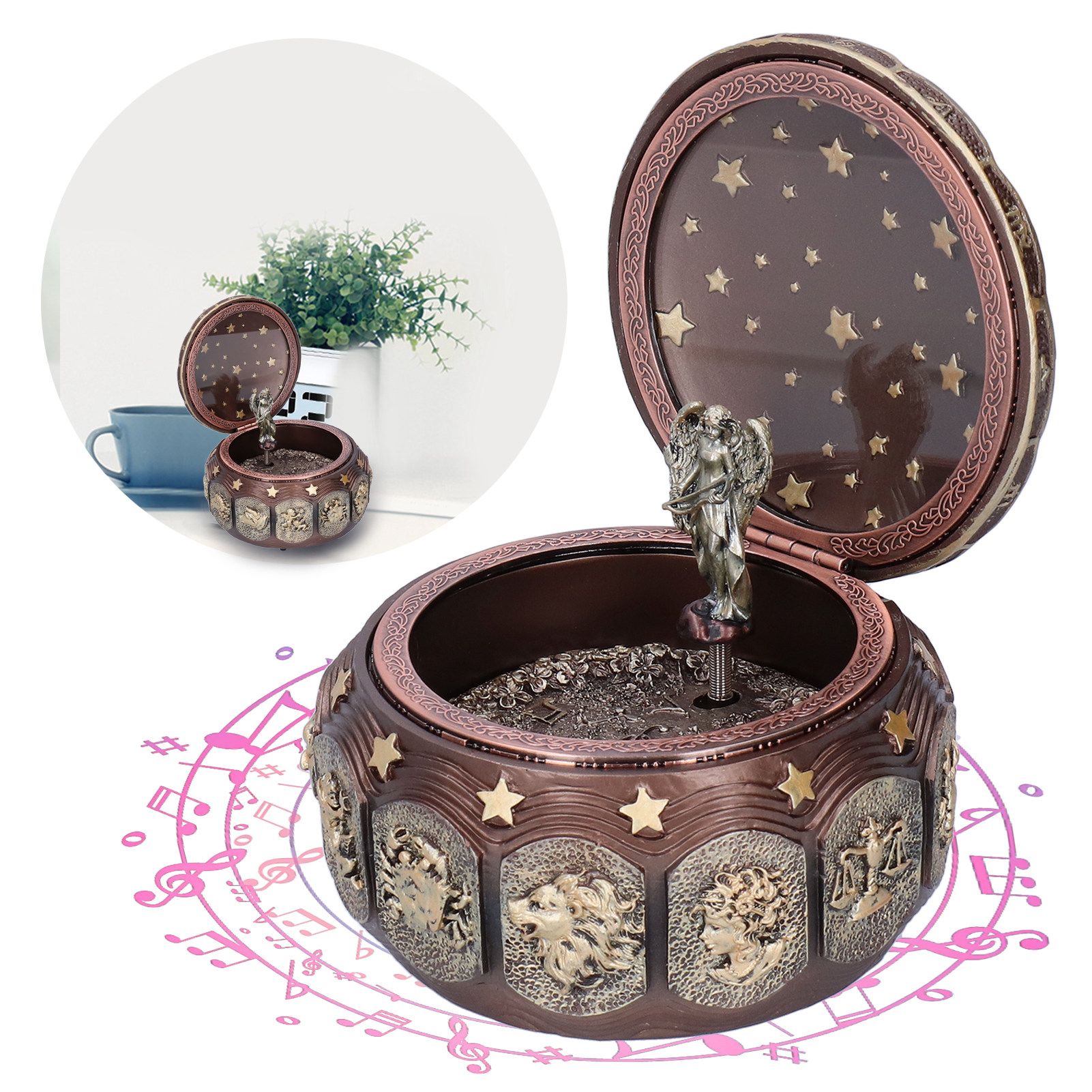 Music Box Fashion Creativity Rotating 12 Constellations Firends Birthday view 10