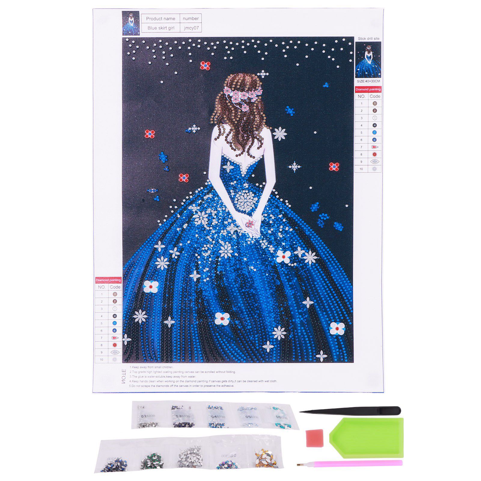 Diamond Painting Kit DIY GirlPattern Diamond Picture Living Room Bedroom view 2