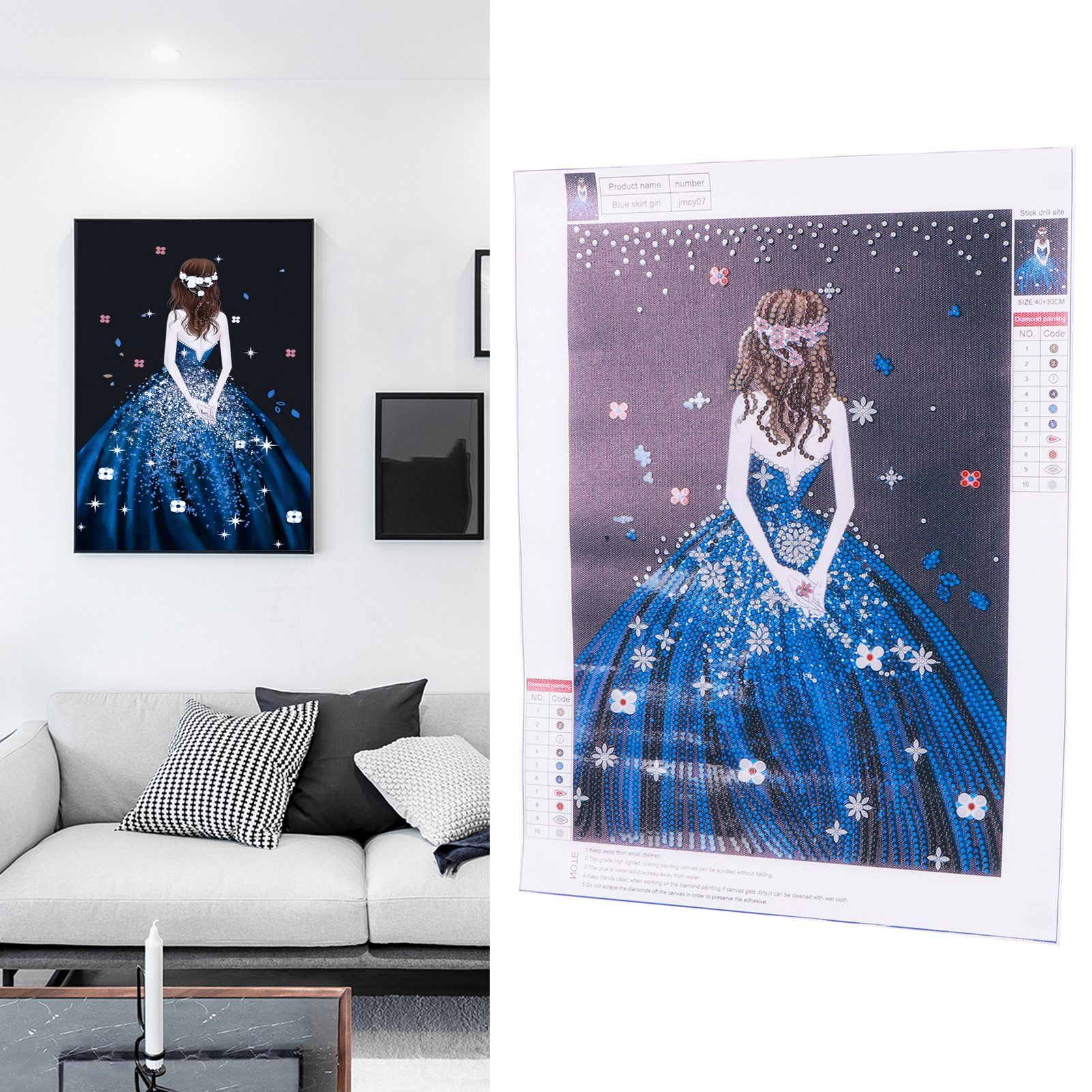 Diamond Painting Kit DIY GirlPattern Diamond Picture Living Room Bedroom view 10