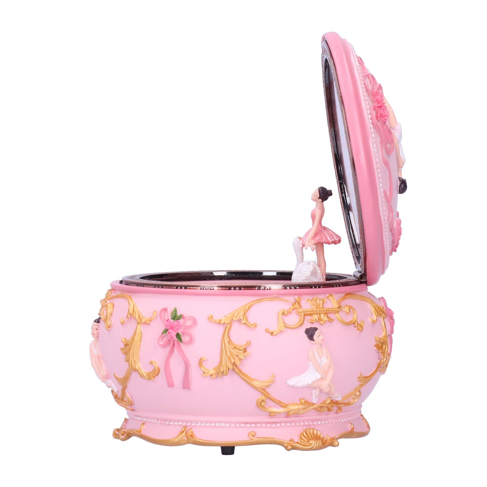 LED Music Box Figurine Rotation Exquisite Music Box Home Decoration Girls view 3