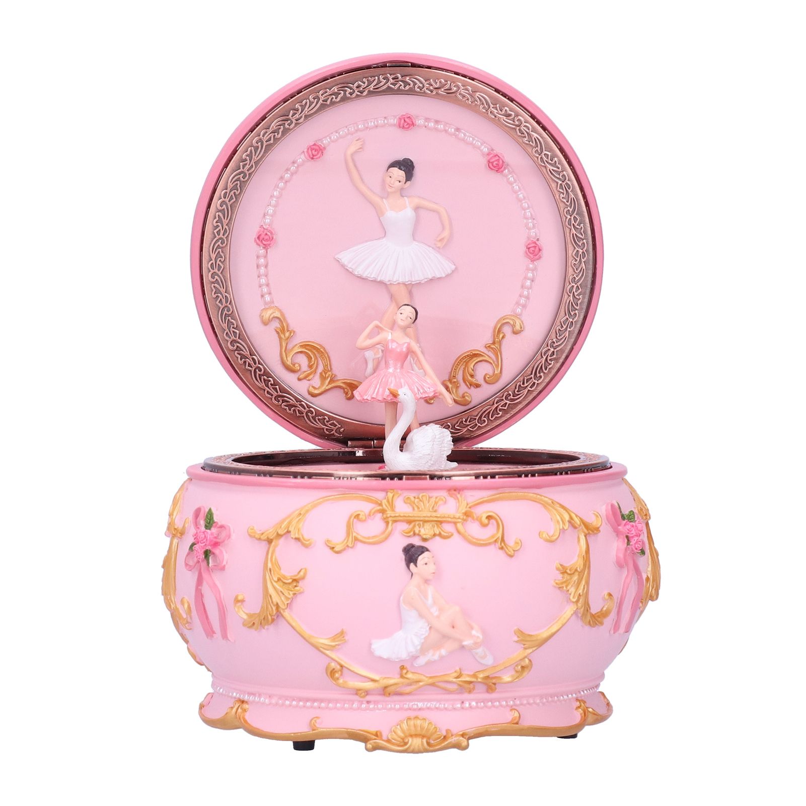 LED Music Box Figurine Rotation Exquisite Music Box Home Decoration Girls view 4