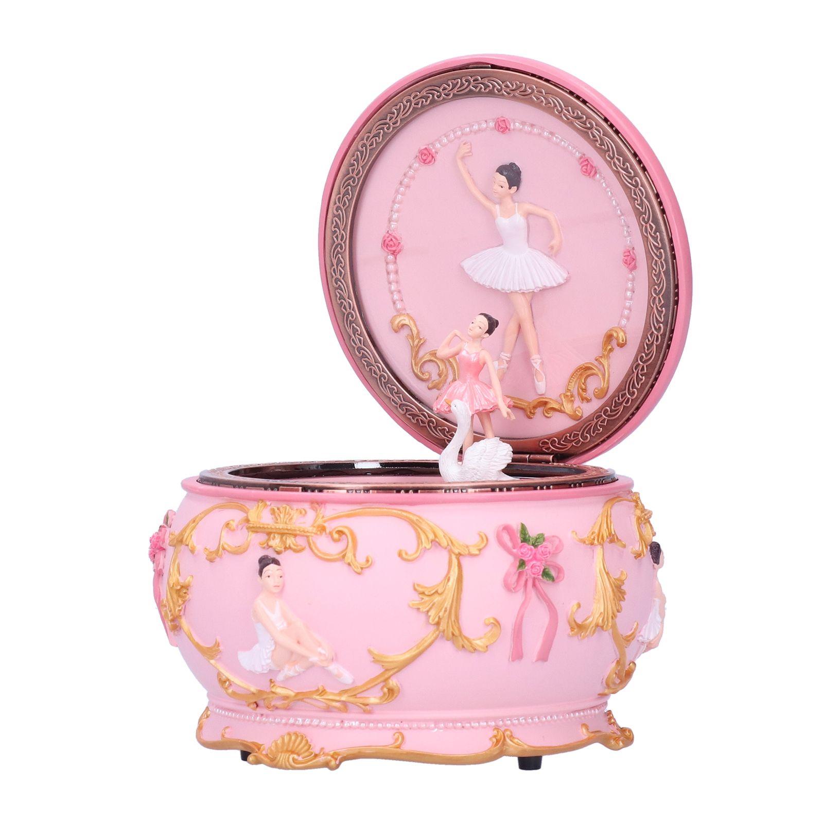 LED Music Box Figurine Rotation Exquisite Music Box Home Decoration Girls view 5