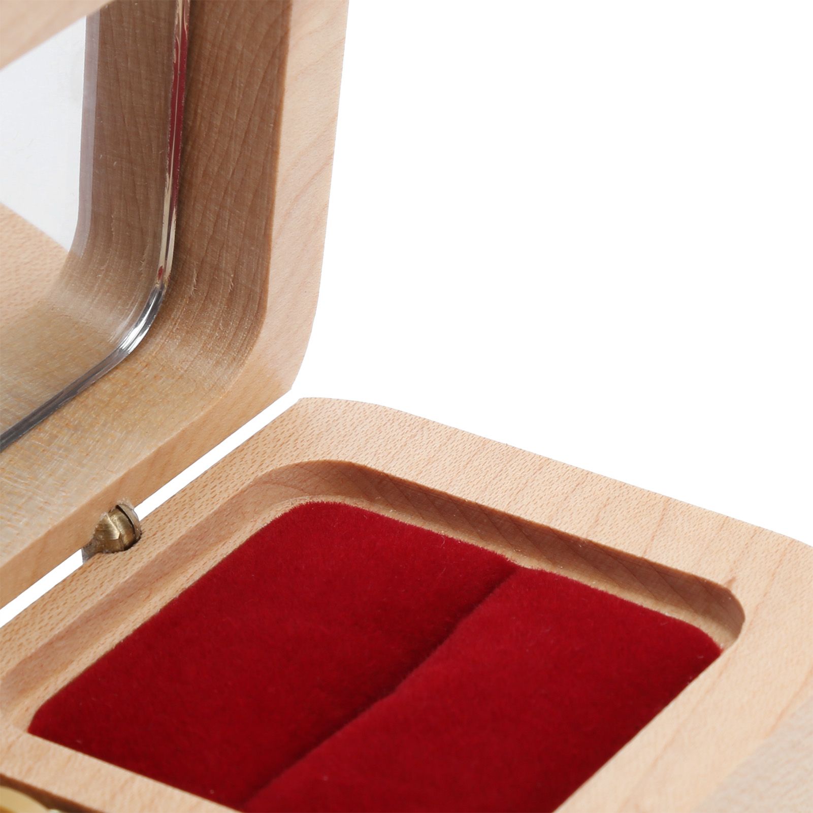 Mechanical Wooden Music Box Jewelry Ring Box Home Ornament Gifts for Birthday view 12