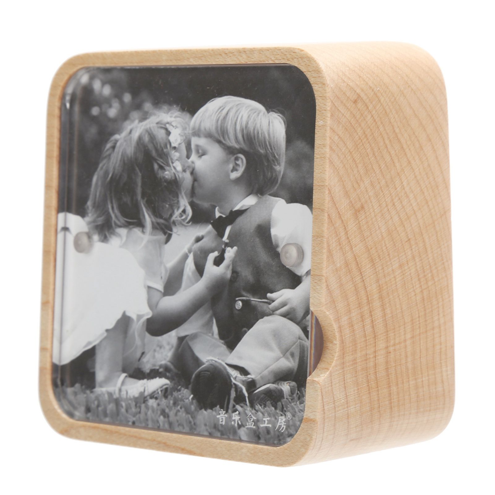 Music Box Gravity Sensor Wooden Photo Frame Musical Box for Home Decoration — image 1