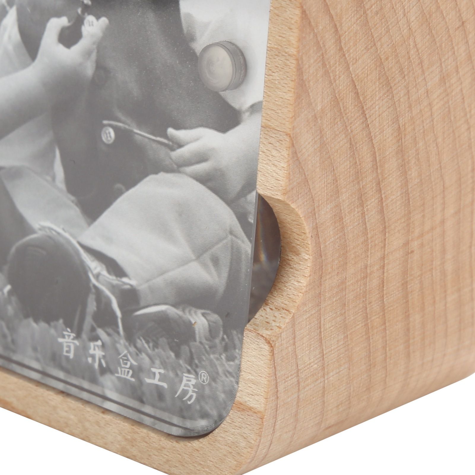 Music Box Gravity Sensor Wooden Photo Frame Musical Box for Home Decoration view 12