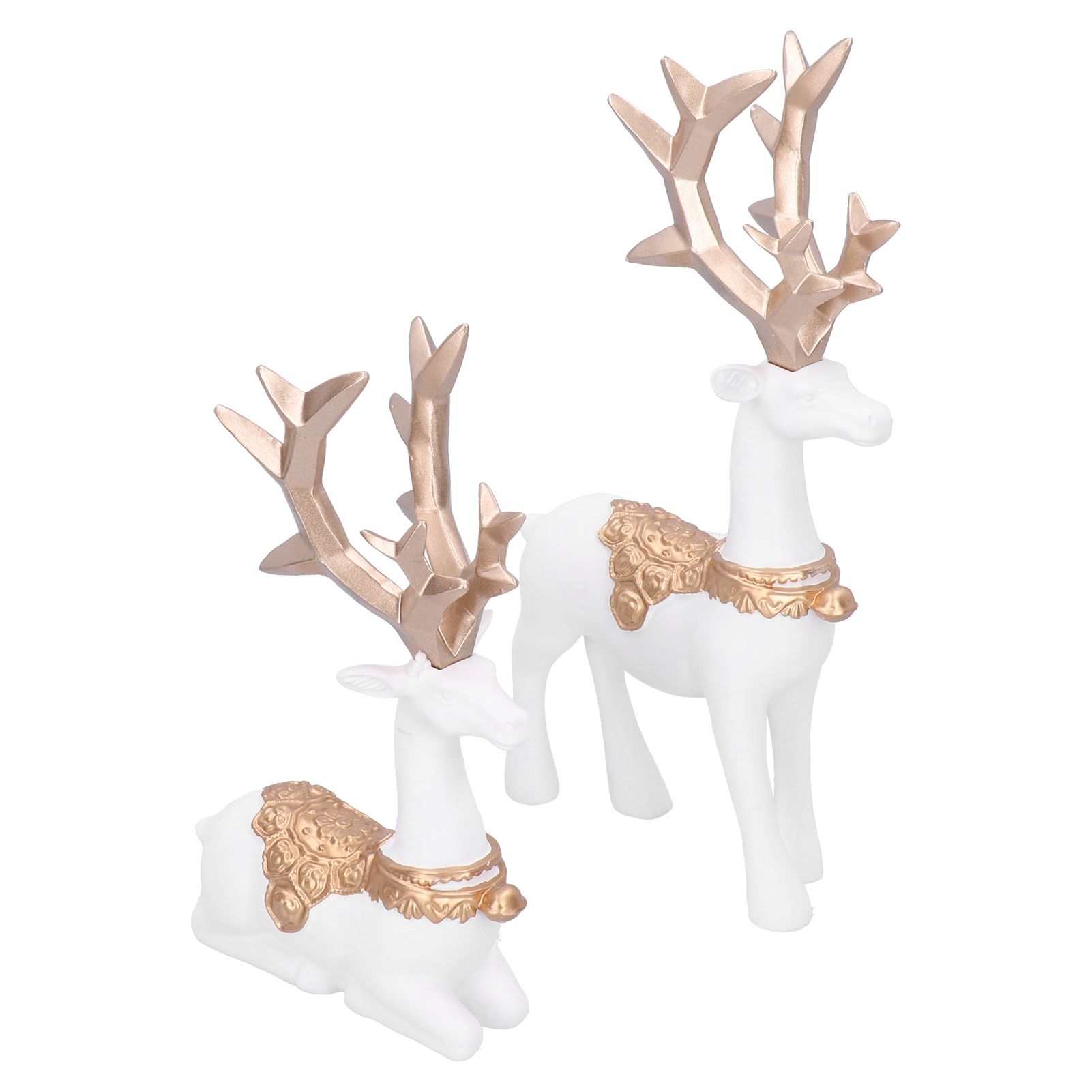 Nordic Style Geometric Standing Sitting Elk Sculpture Resin Deer Statue view 6